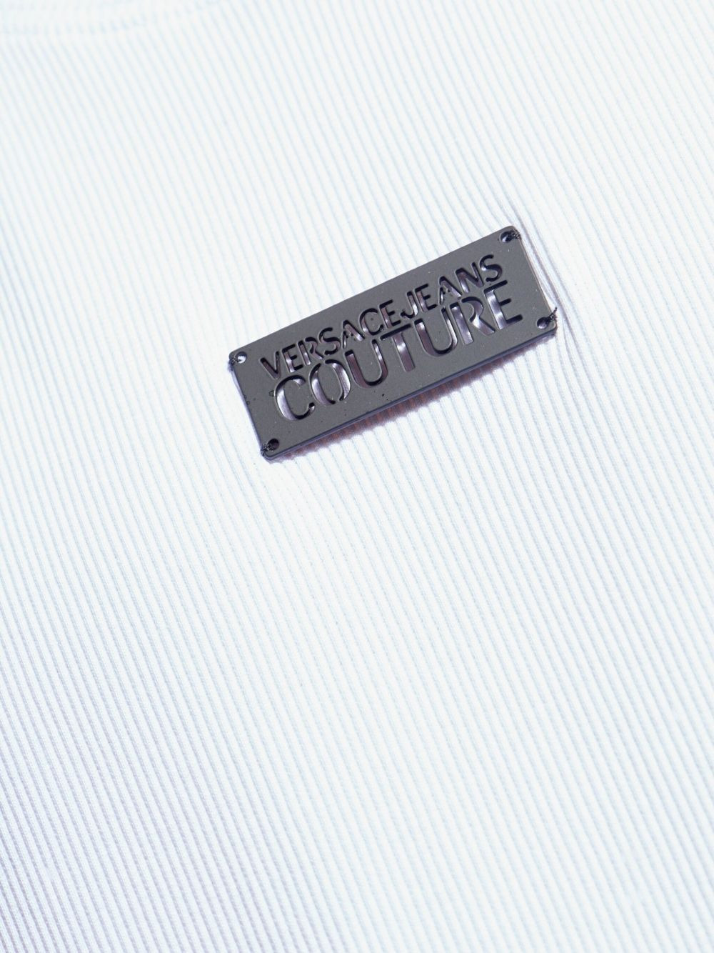 ribbed logo-plaque tank top - 5