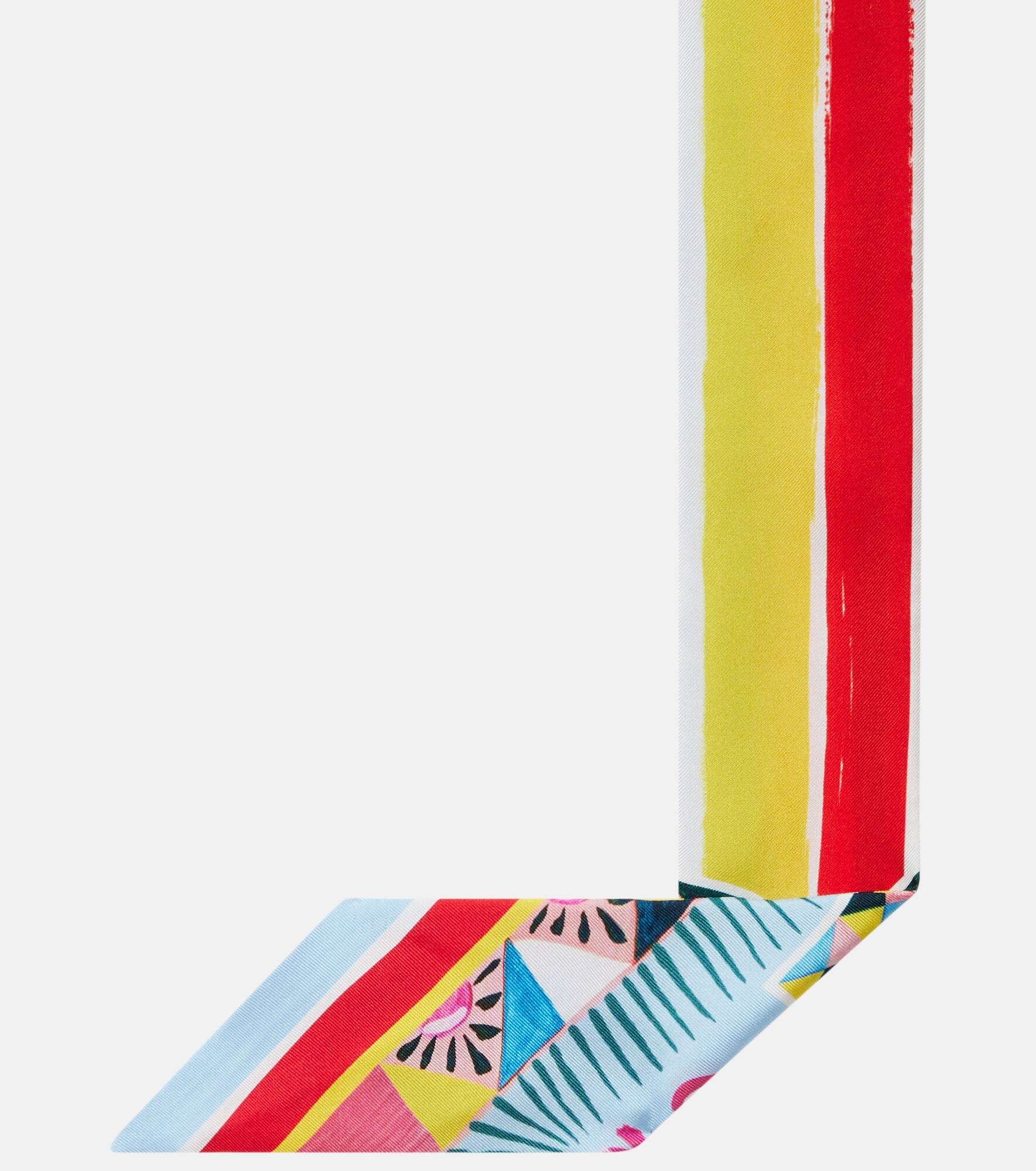 Printed silk twill scarf - 5