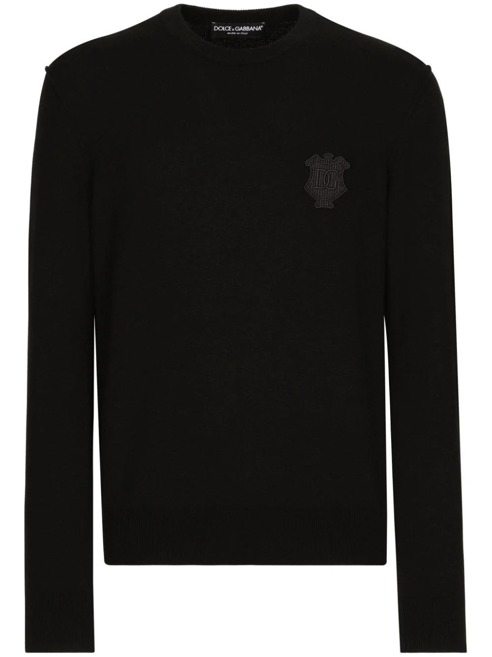 logo-patch cashmere jumper - 1