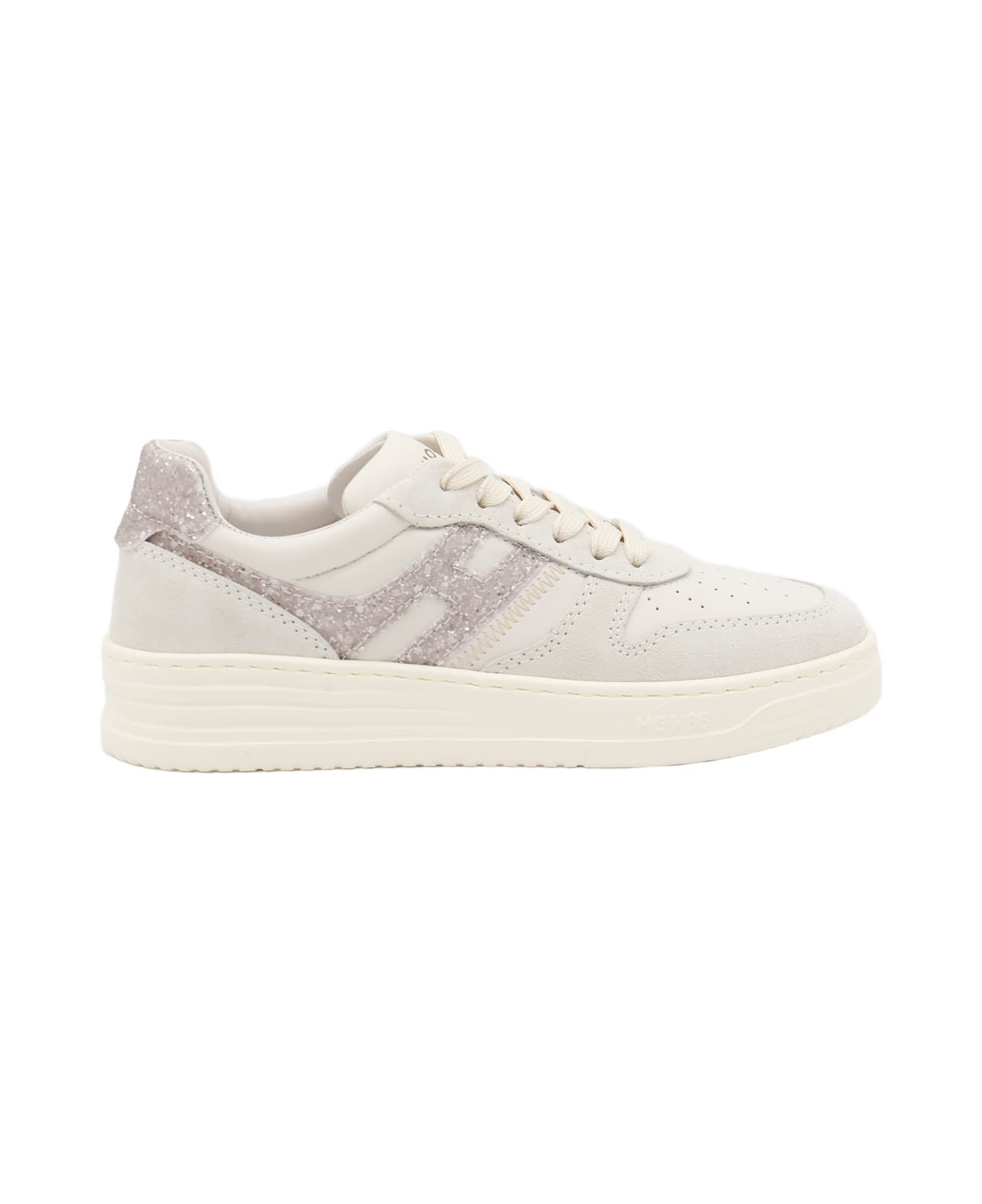 White Leather Sneakers - 1