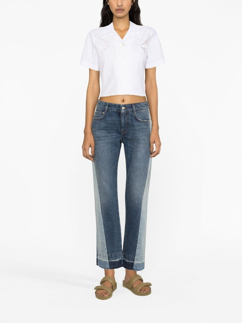colour-block straight-leg jeans 4