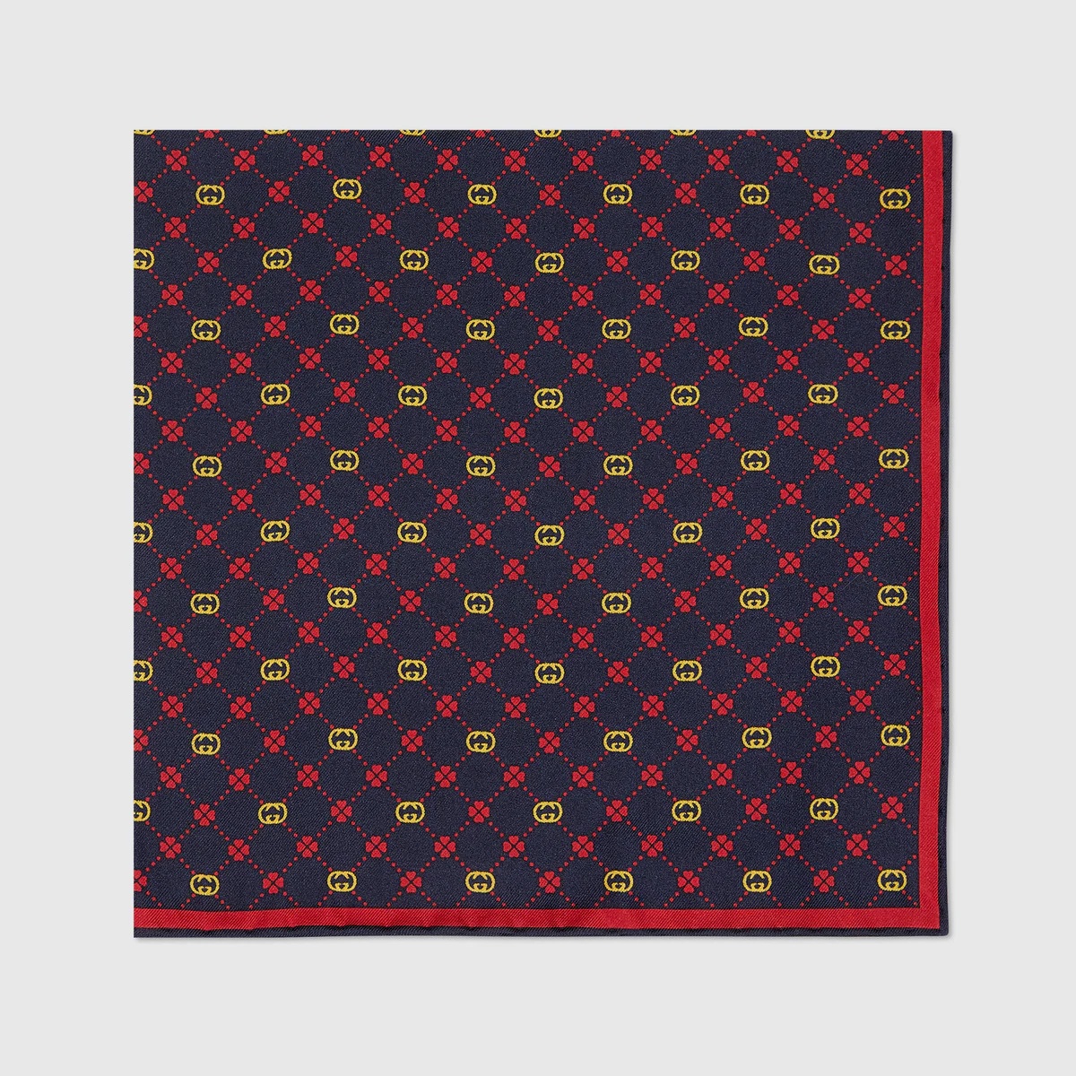 Interlocking G silk pocket square - 2