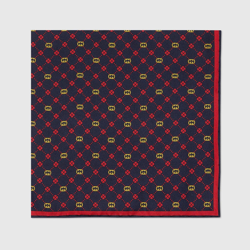 GUCCI Interlocking G silk pocket square outlook