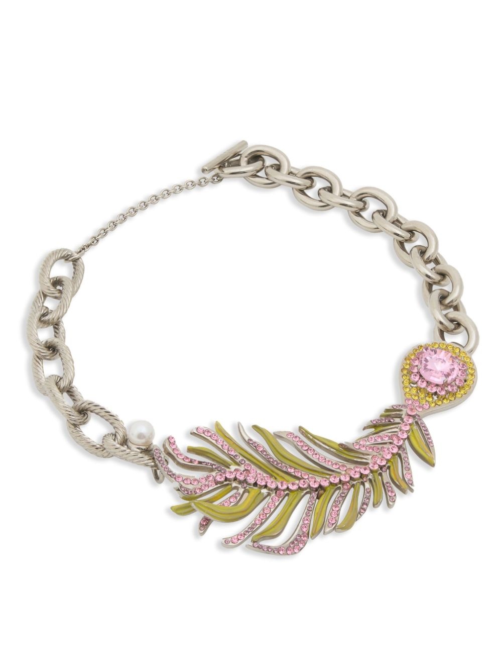 feather-design necklace - 3