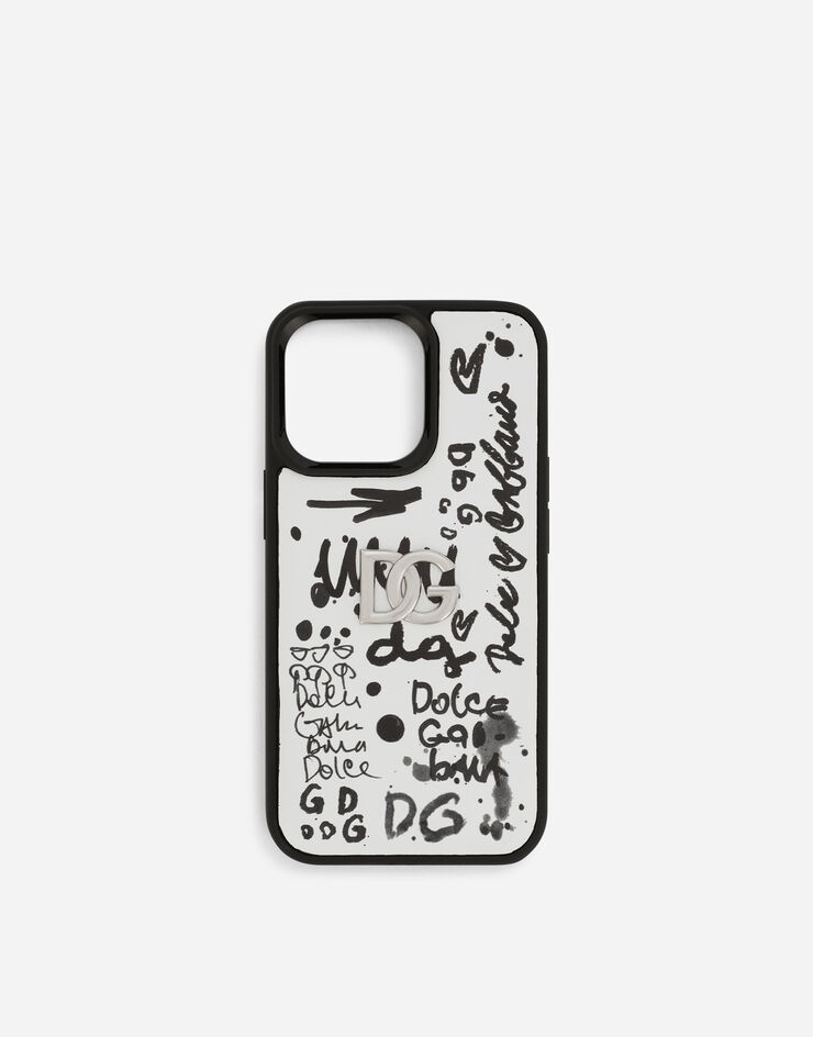 Logo-print calfskin iPhone 13 Pro cover - 1