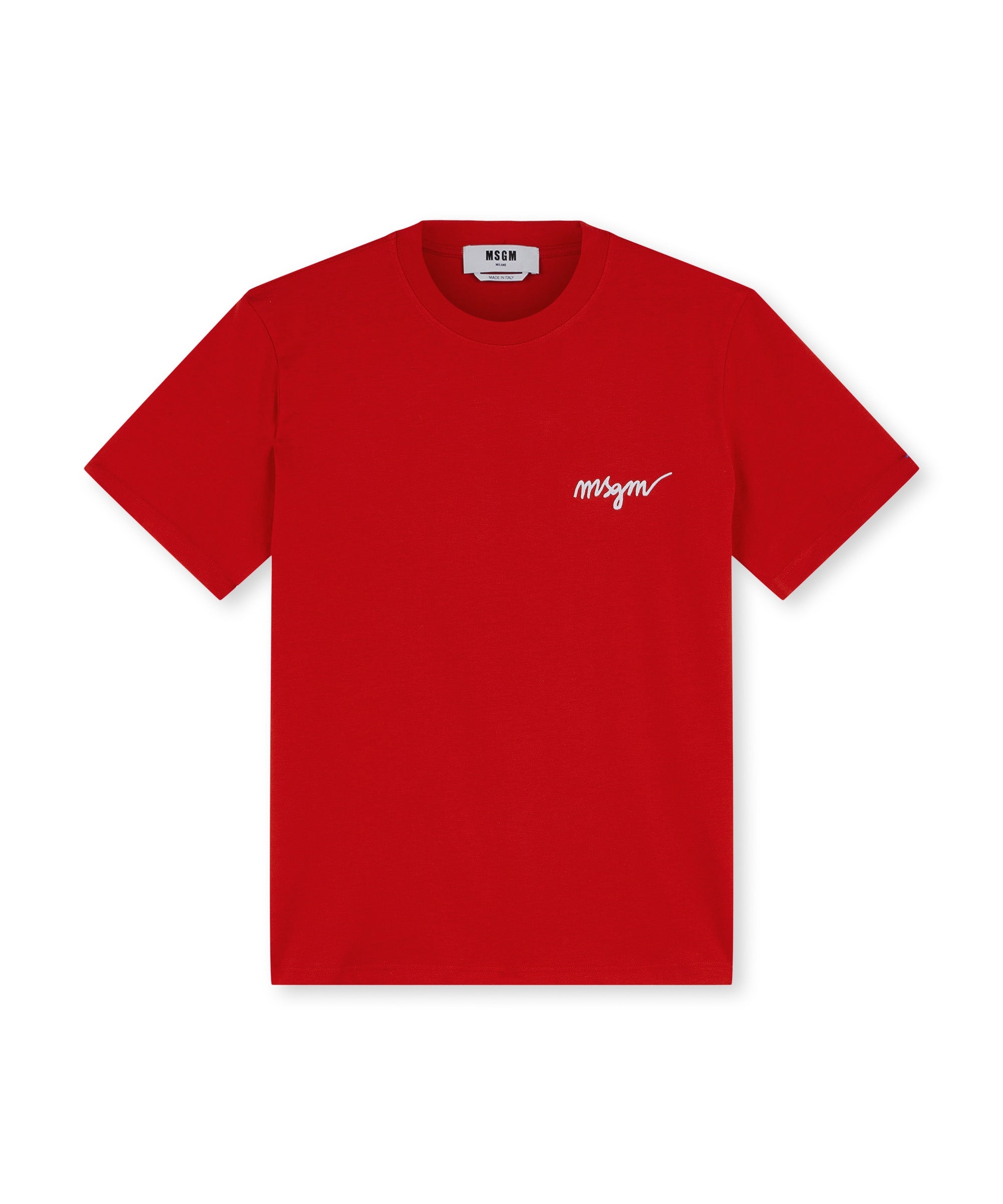 Round&nbsp;neck cotton T-shirt with embroidered logo - 2