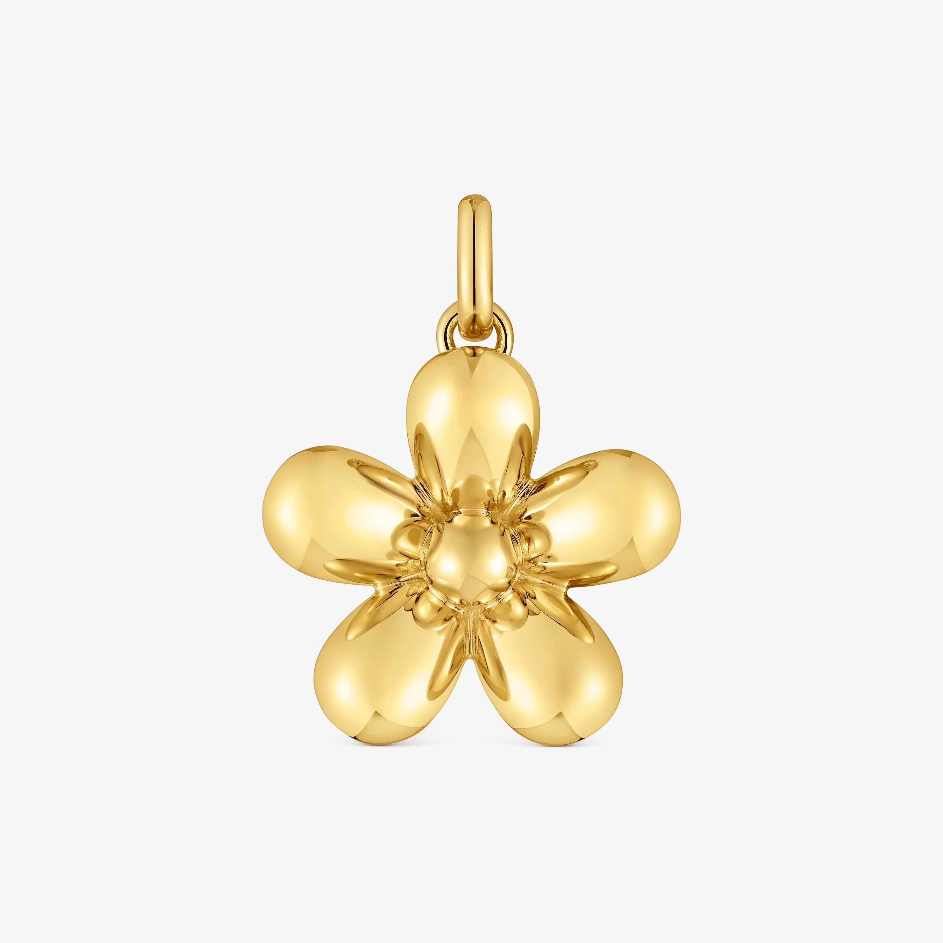 Flower Pendant with 18K gold vermeil Daisy - 1