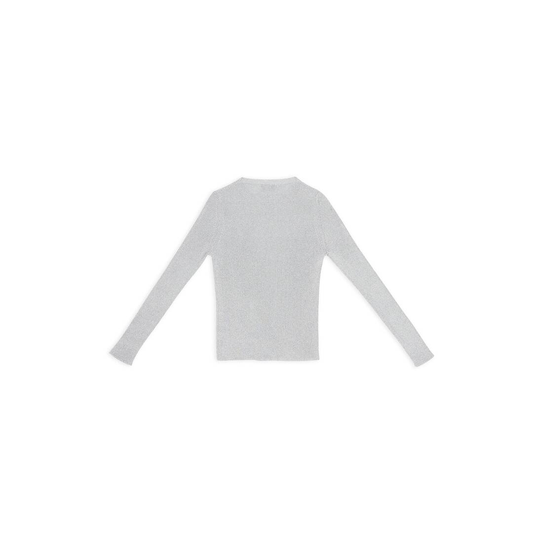 Women's Lurex Sweater in Silver - 6