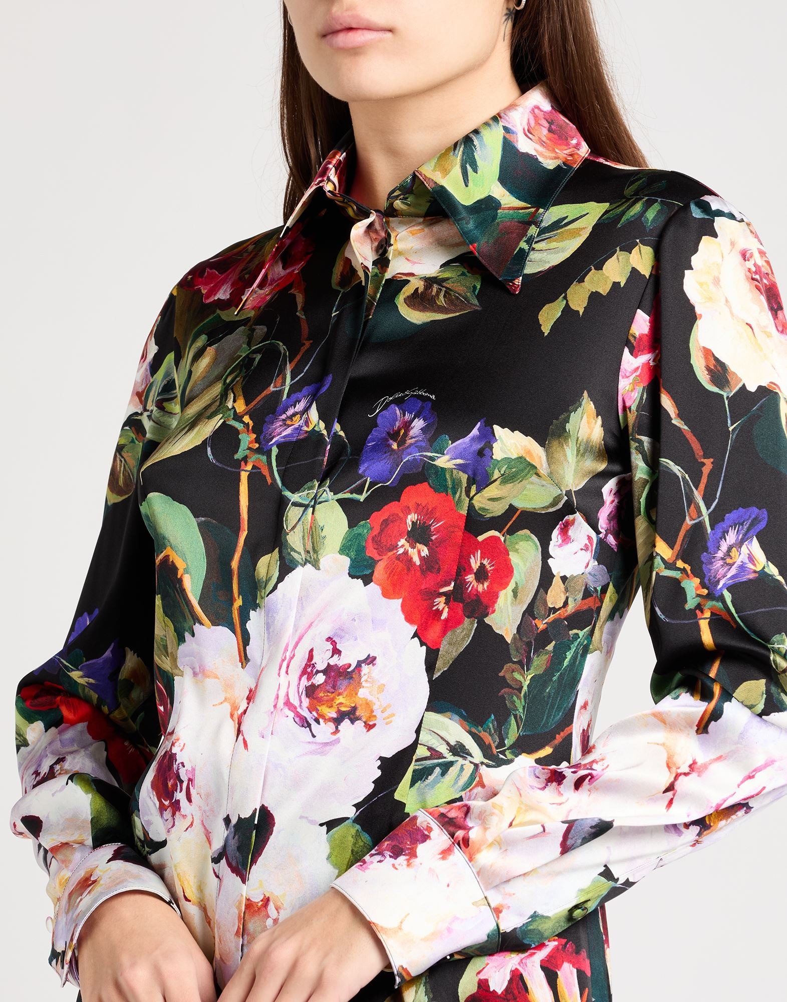 Black Women's Floral Shirts & Blouses - 4