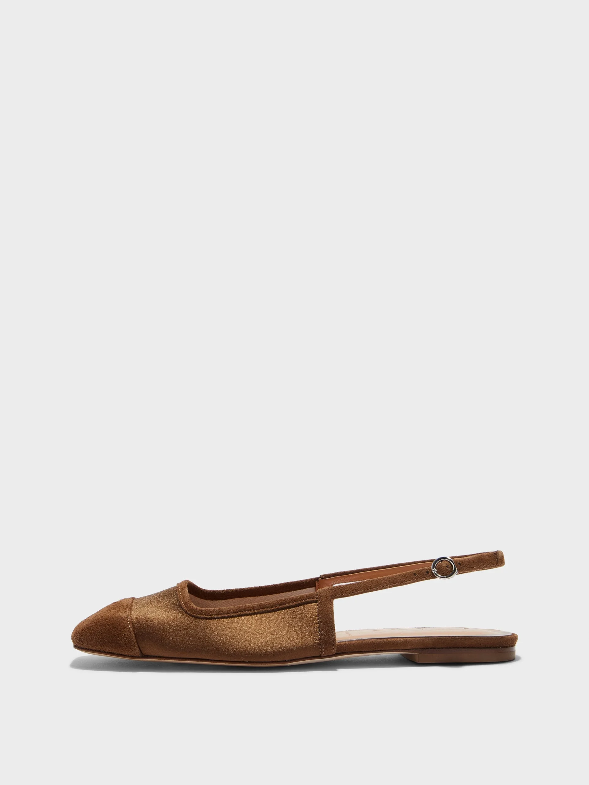 Geraldine Satin Toe-Cap Flats - 1