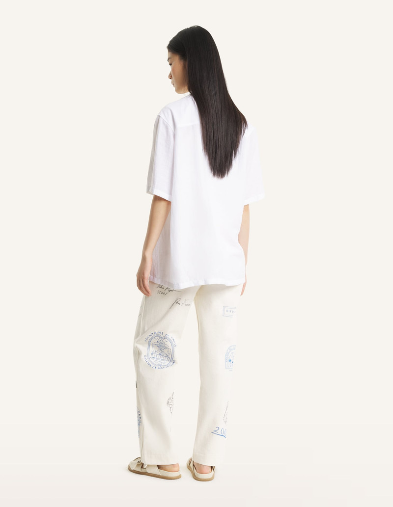 MAISON KITSUNE x KURO HANDWRITTEN POSTCARD TROUSER 8
