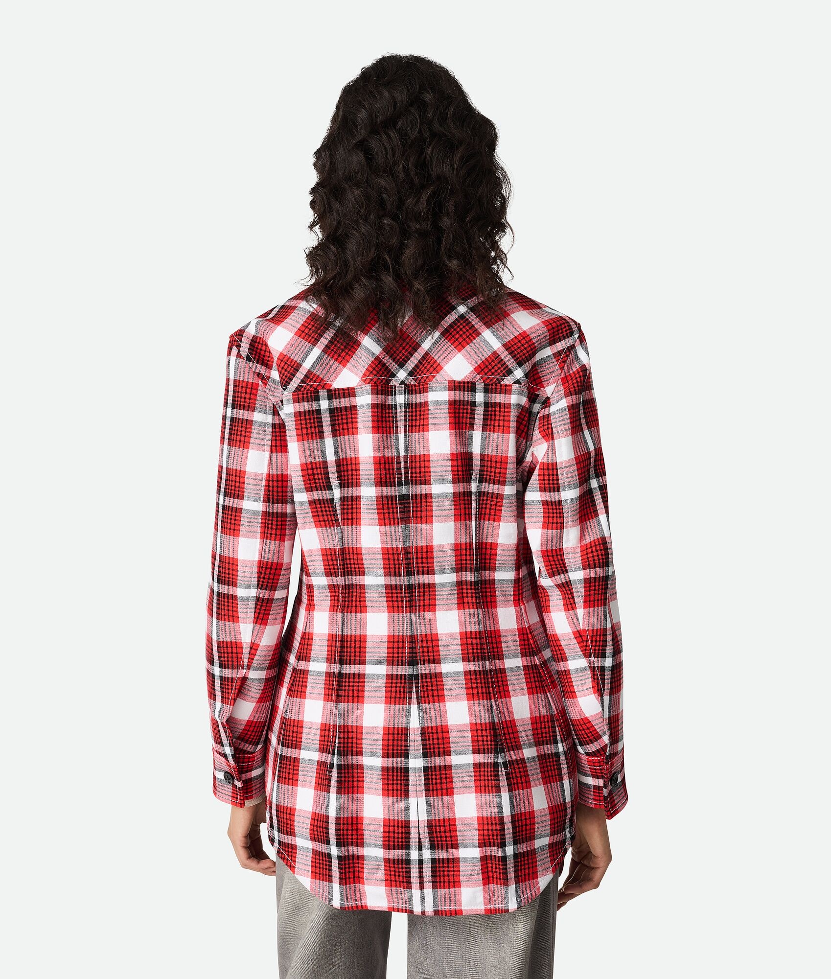 Structured Cotton Check Jacket - 3