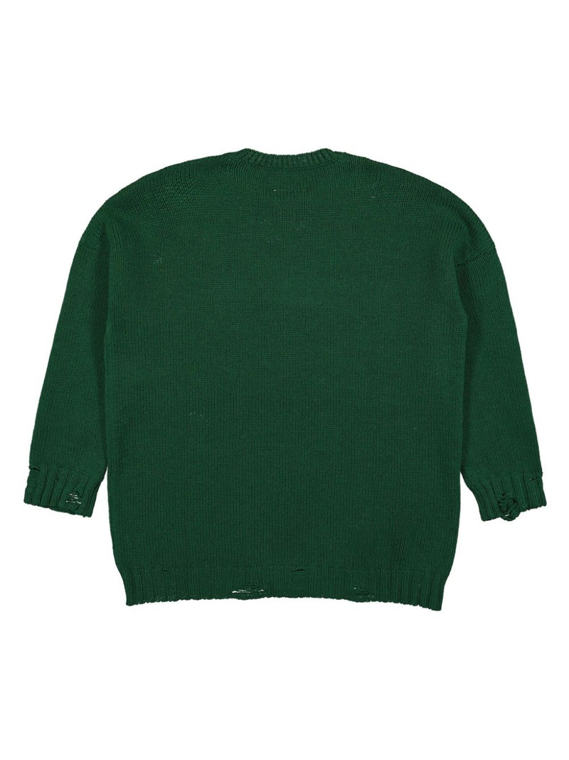 MM6 Maison Margiela intarsia-knit logo jumper outlook