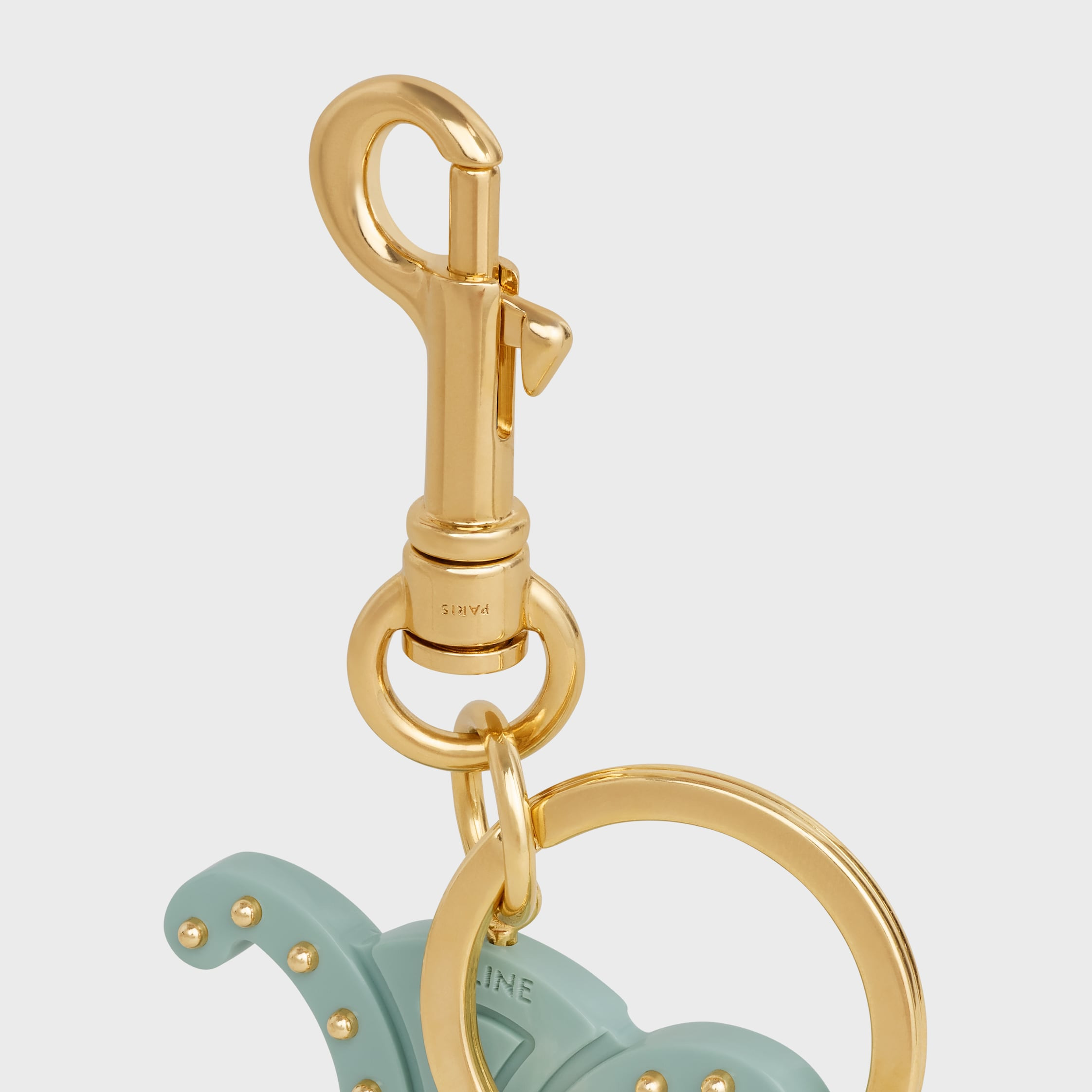 TRIOMPHE KEYRING CHARMS in ACETATE with GOLD FINISHING - 4