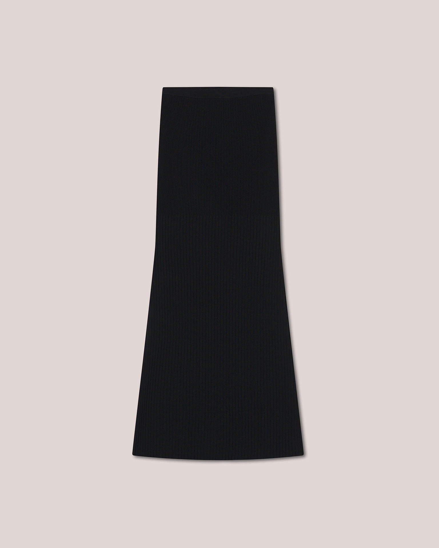 MALDI - Ribbed A-line skirt - Black - 1