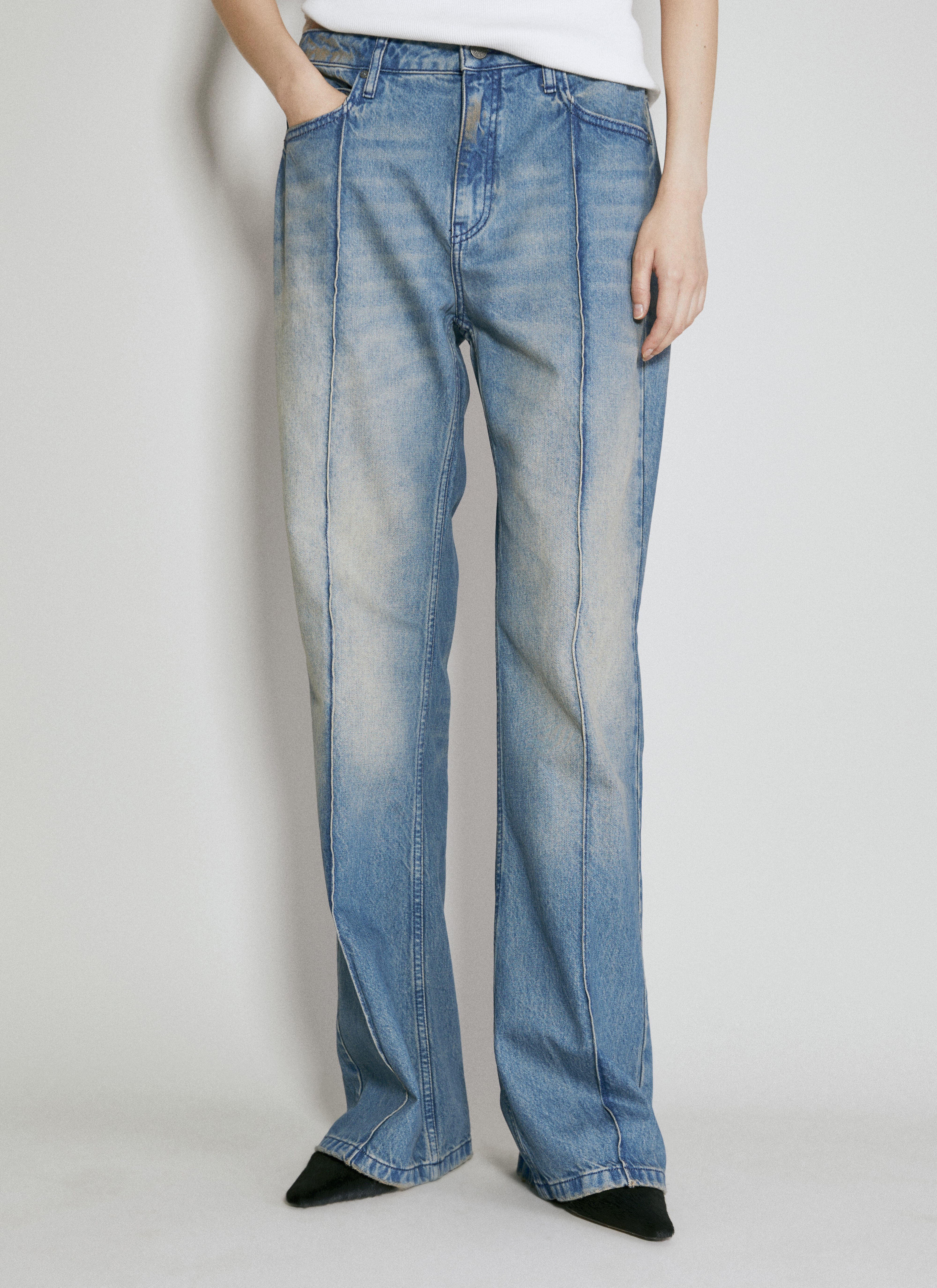 Stained Flared Jeans - 4