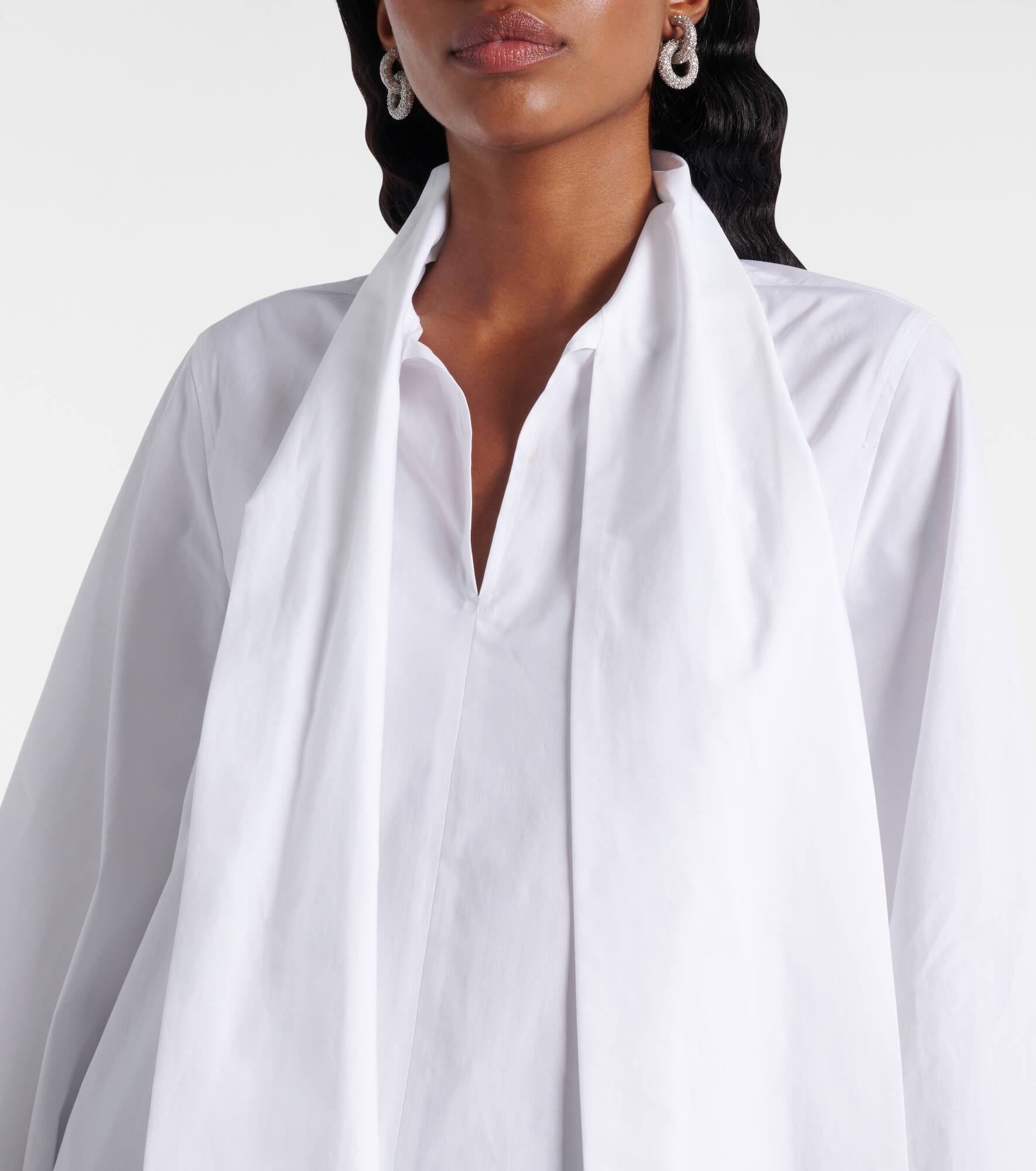 Bosforo cotton-blend poplin blouse - 6