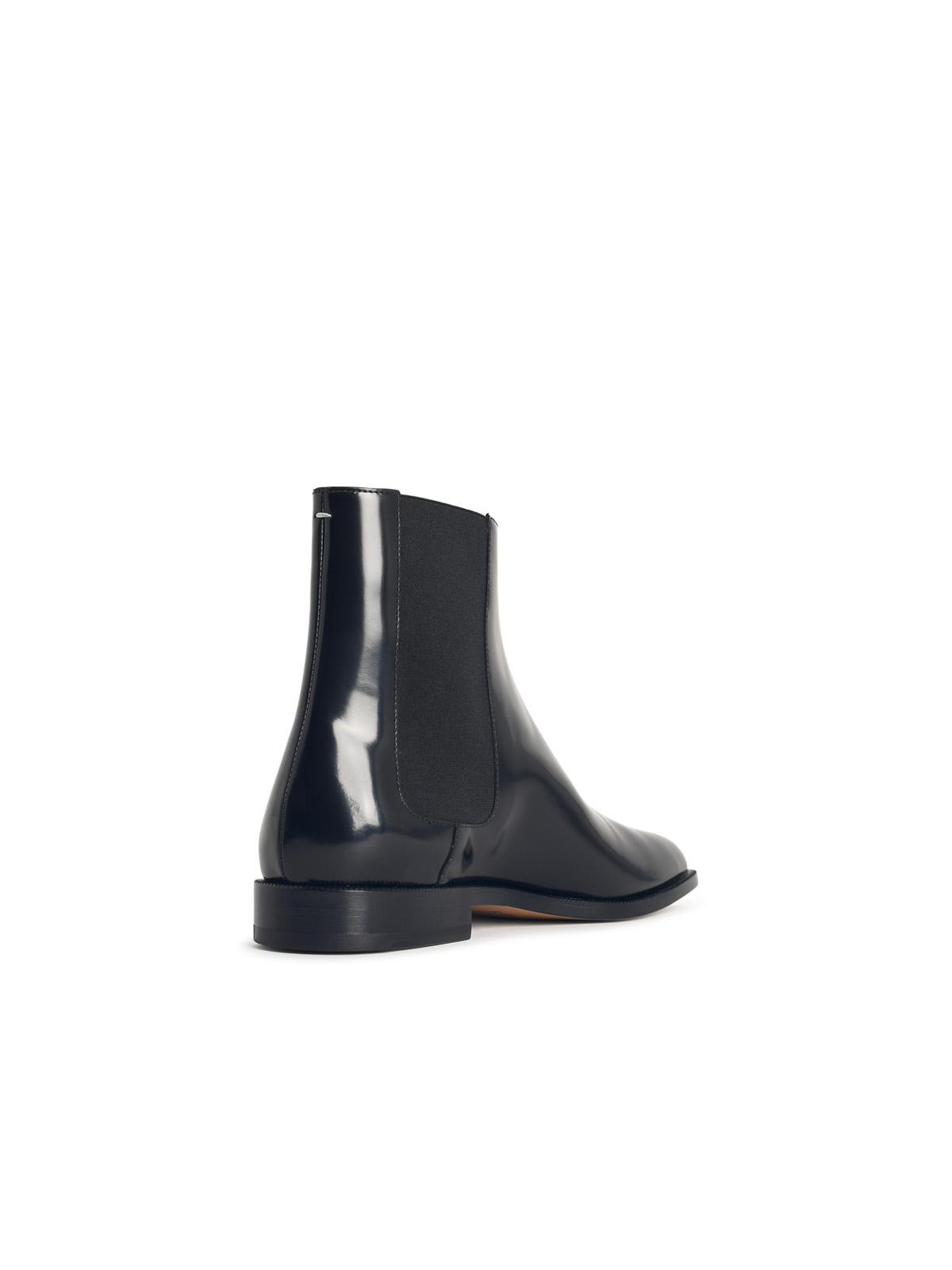 Maison Margiela Black Leather Tabi Ankle Boots Men - 3