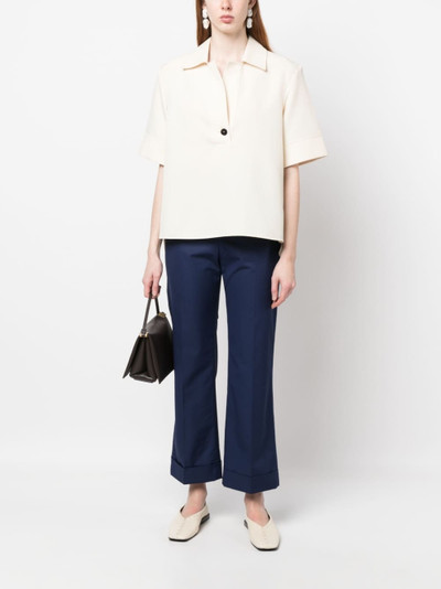 Aspesi cropped flared trousers outlook