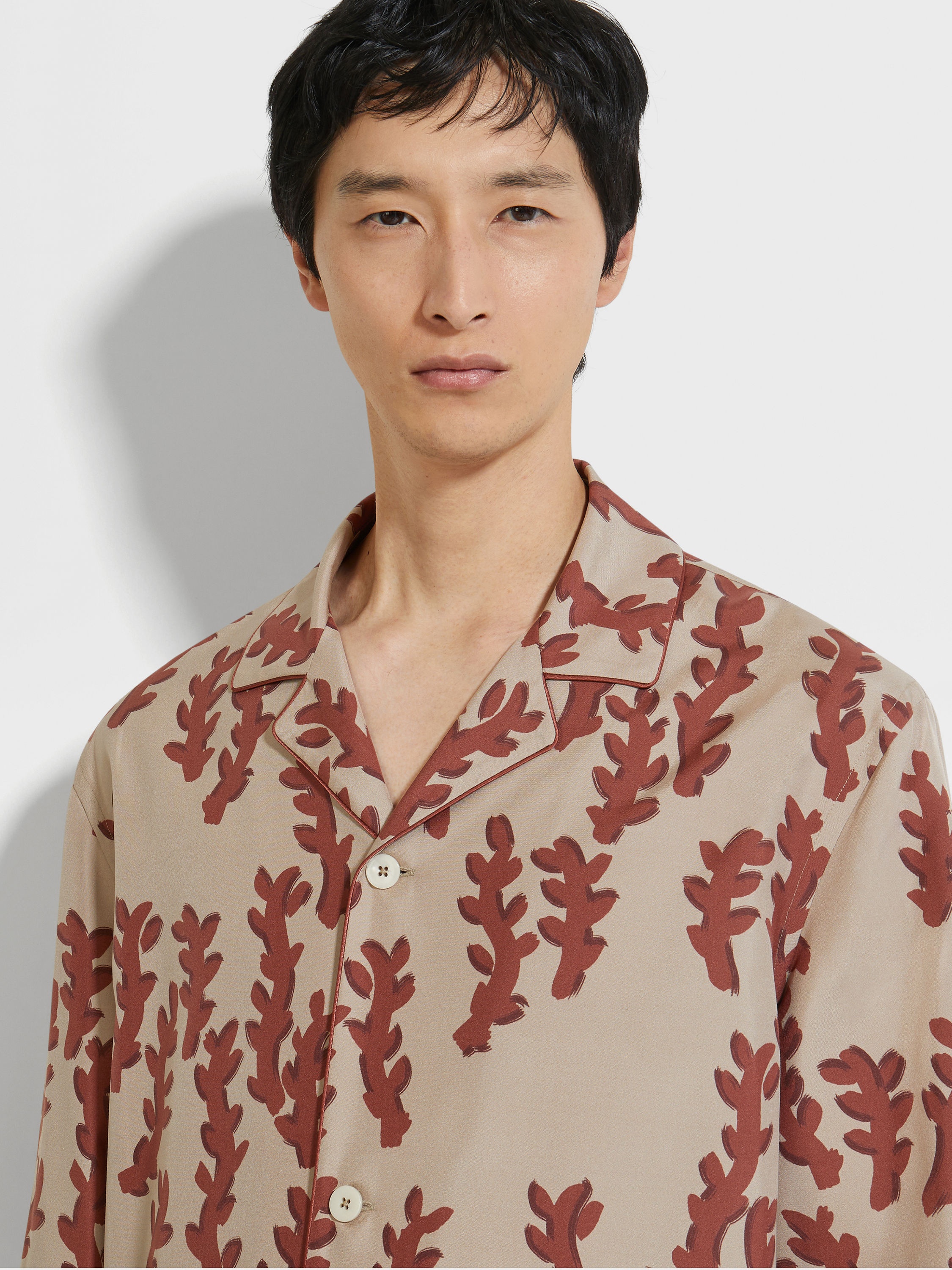 BEIGE SILK SHIRT - 3