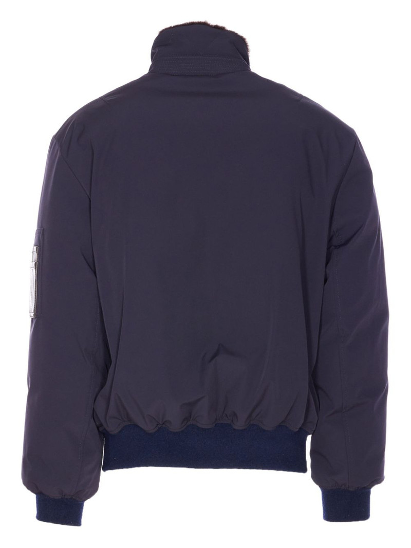 Brunello Cucinelli shearling-collar padded jacket outlook