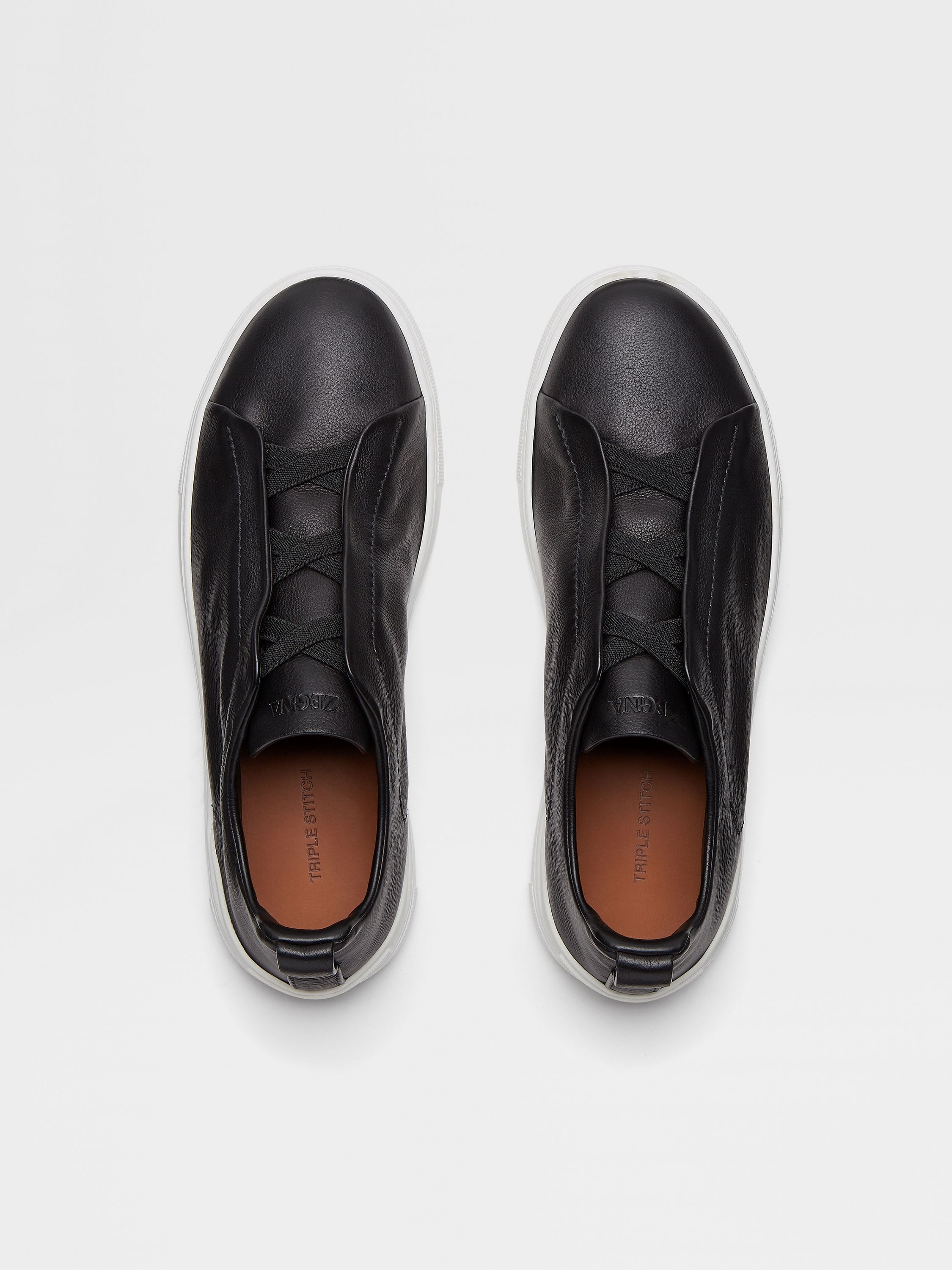 BLACK SECONDSKIN TRIPLE STITCH™ SNEAKERS - 4