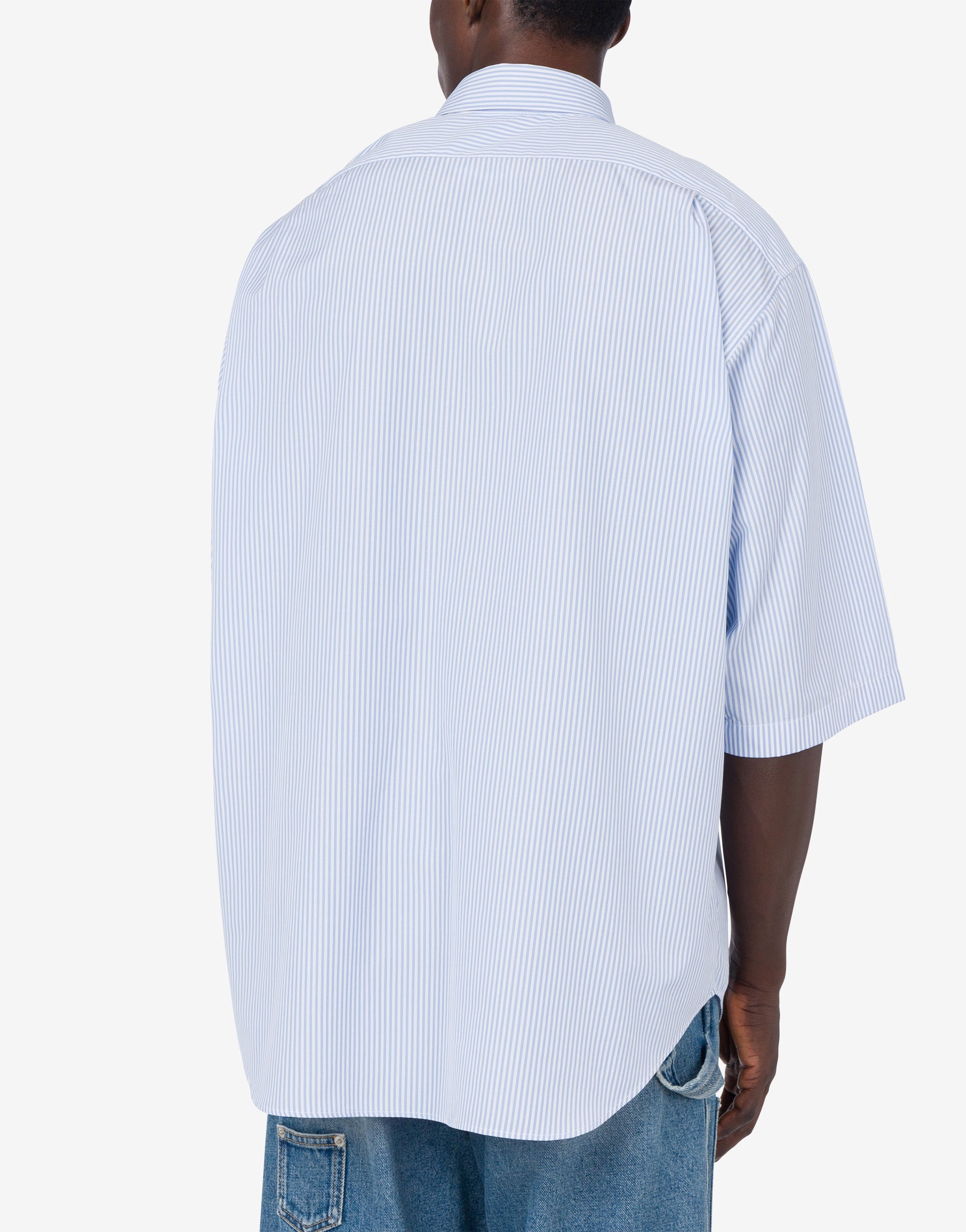 STRIPED POPLIN SHIRT CUFF DETAILS - 2