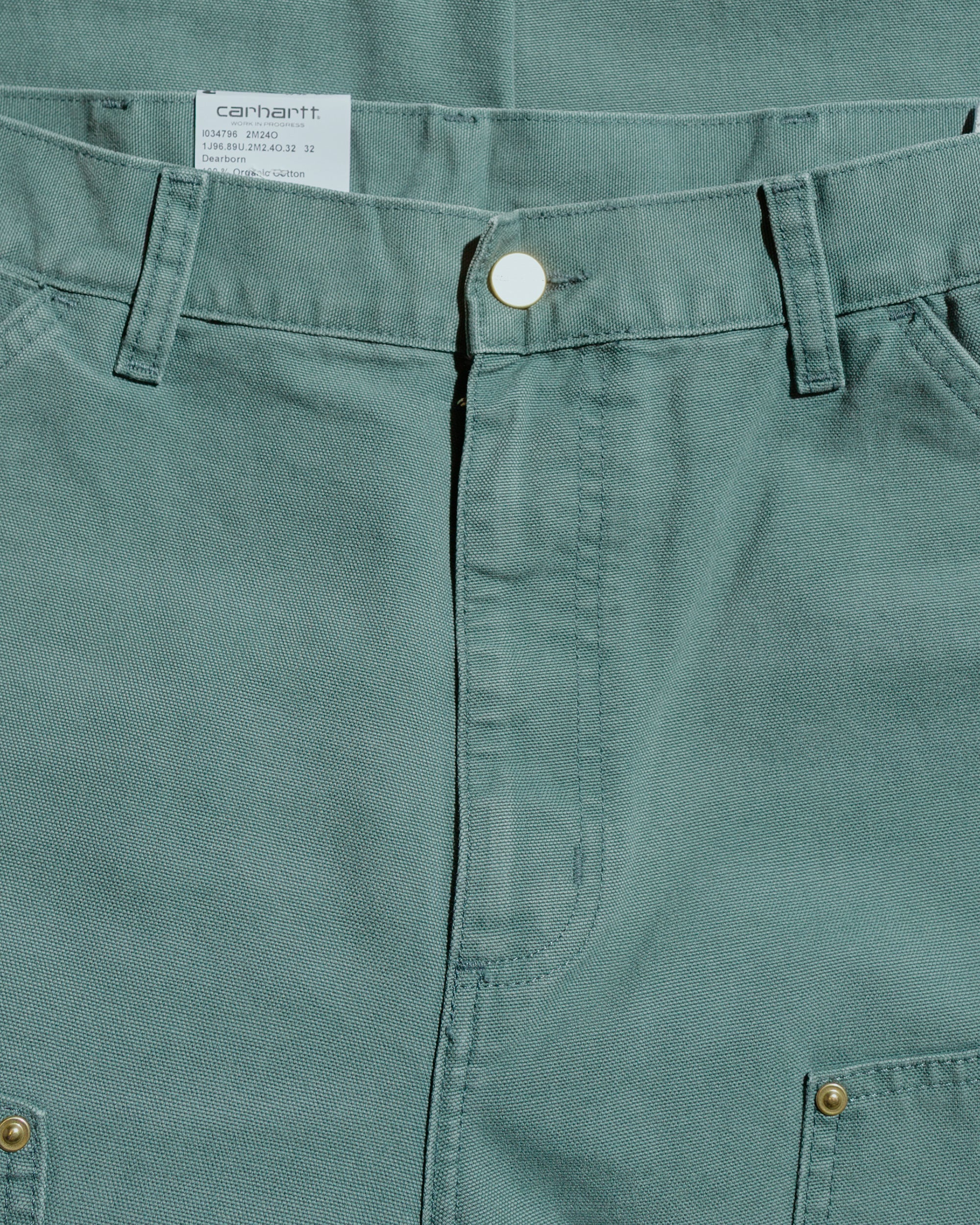 Carhartt W.I.P. Double Knee Pant Canvas Silver Pine Stone Canvas - 5