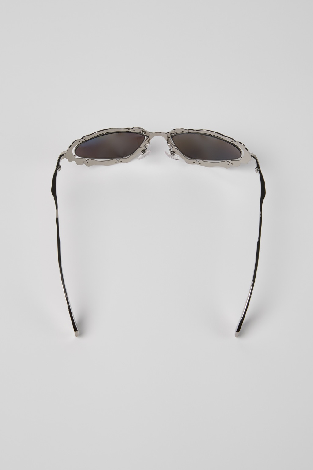 Silver Shiny NOPEA Metal Sunglasses - 4