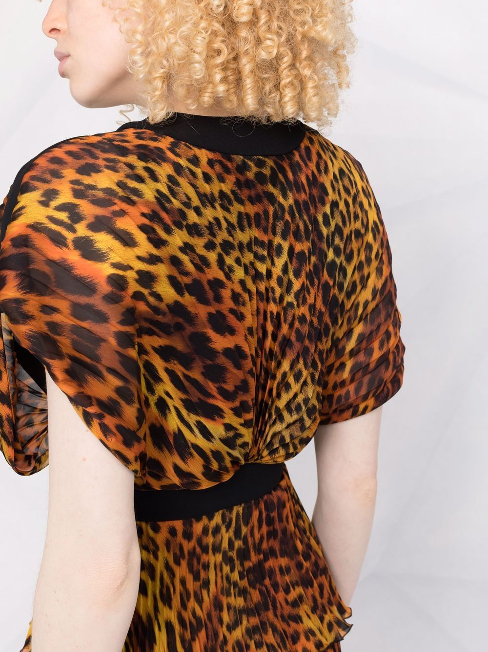 leopard-print long evening dress - 3