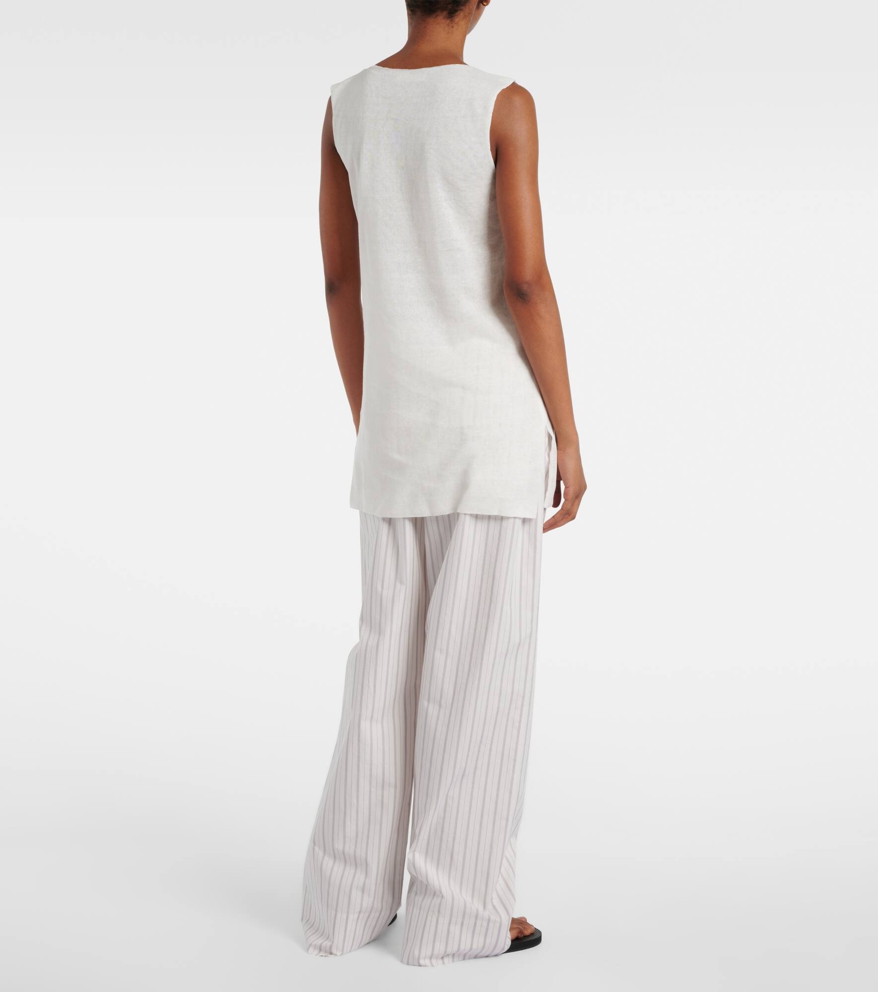Jaylen linen and cotton-blend top - 3