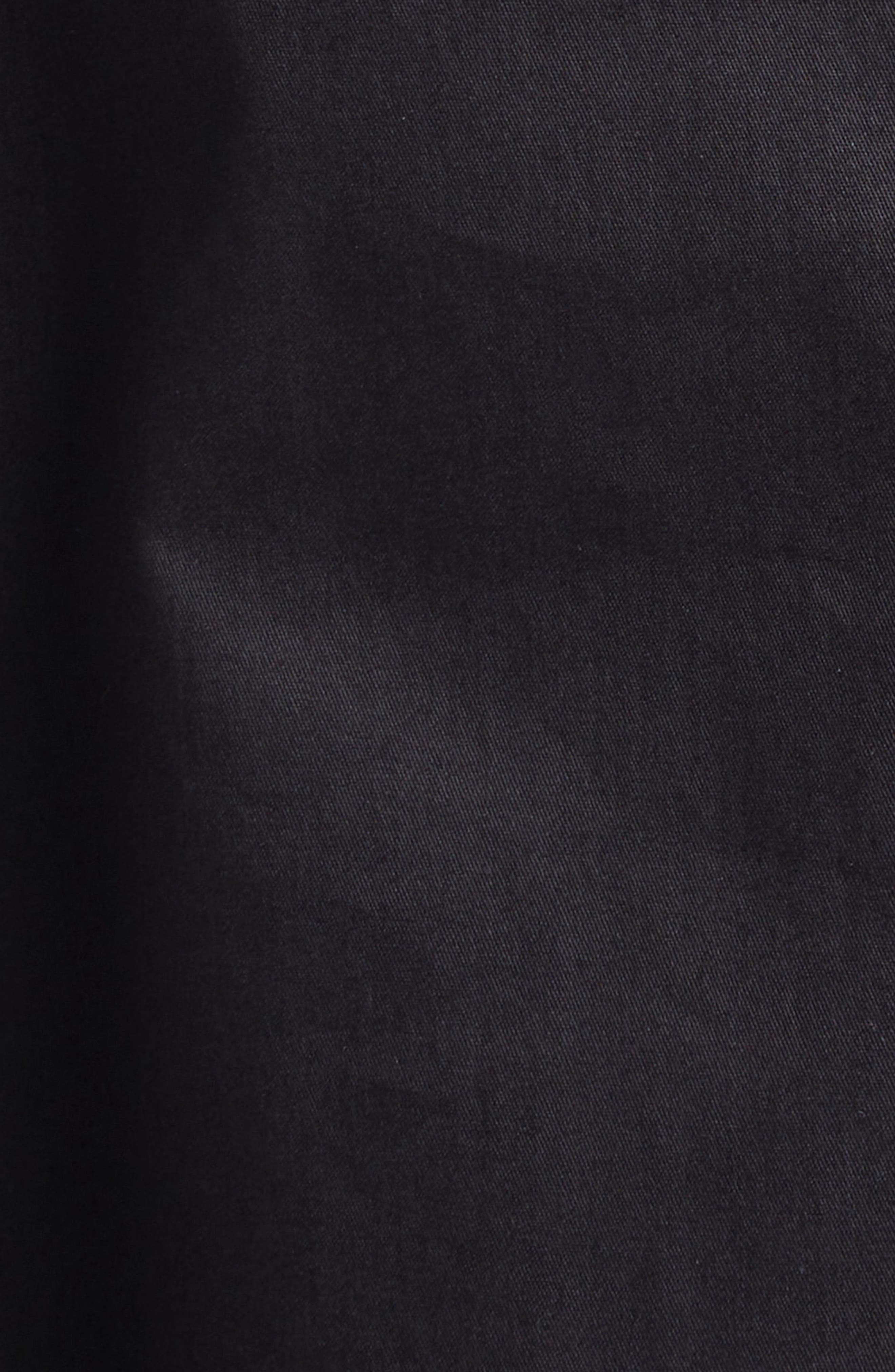 L'AGENCE Tazia Belted Cotton Blend A-Line Dress in Black at Nordstrom - 6