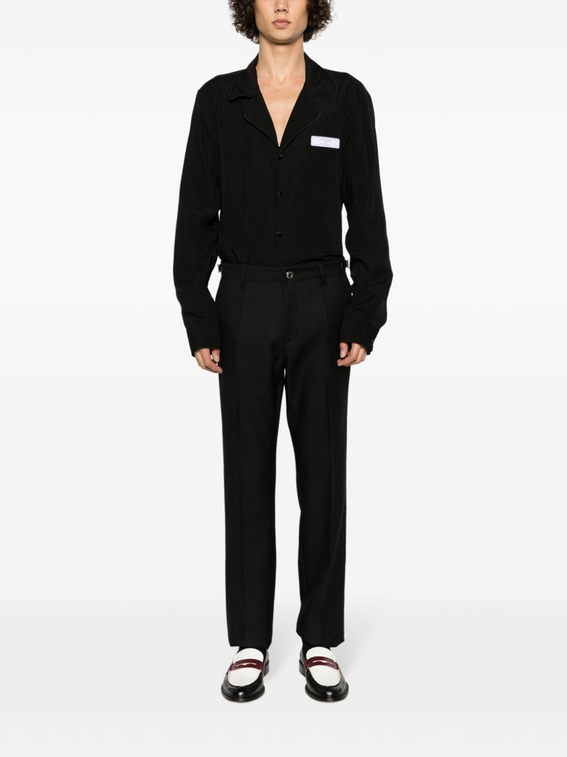 Balmain logo-patch long sleeve shirt outlook