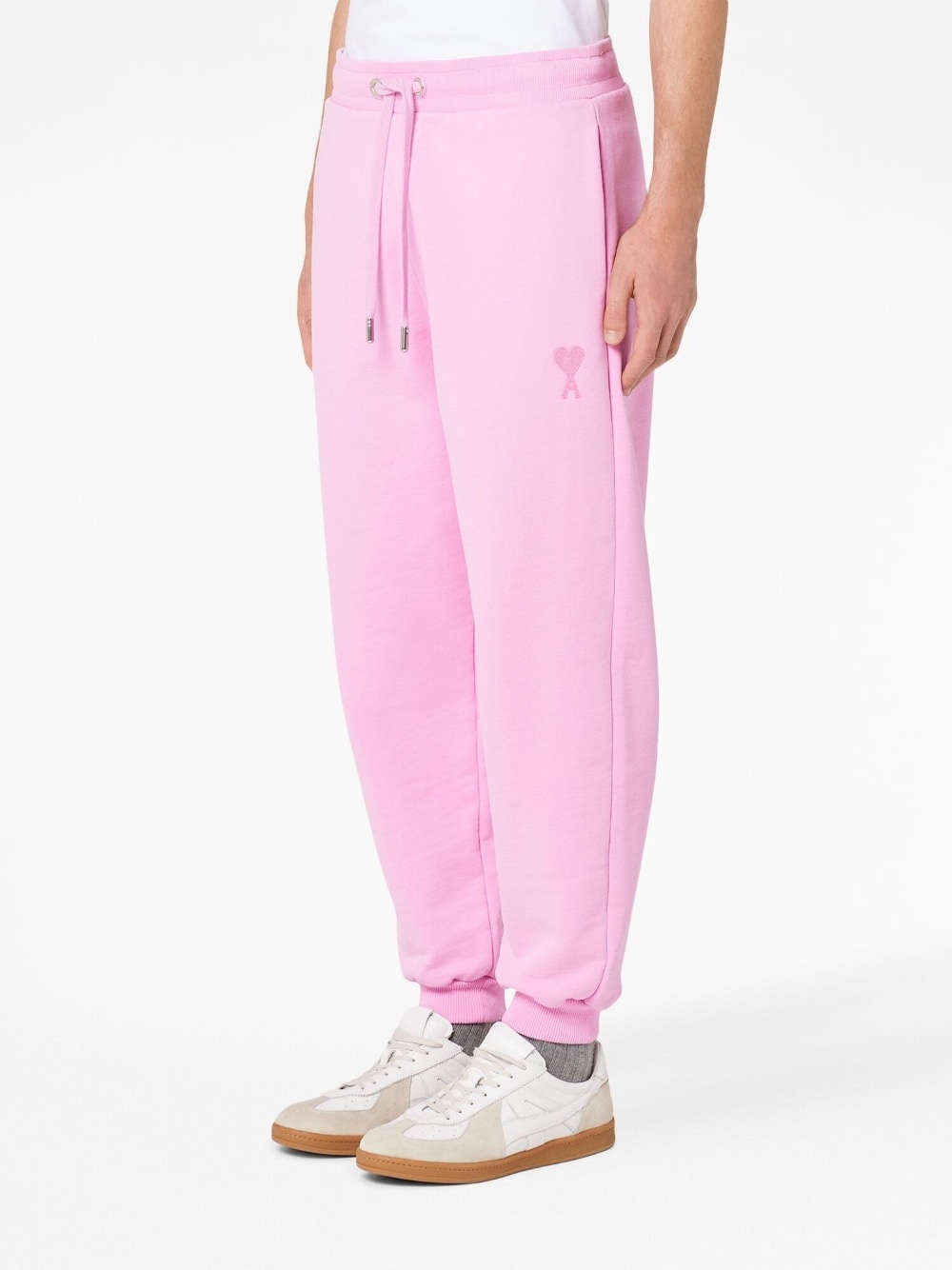 embroidered-logo cotton track pants - 3