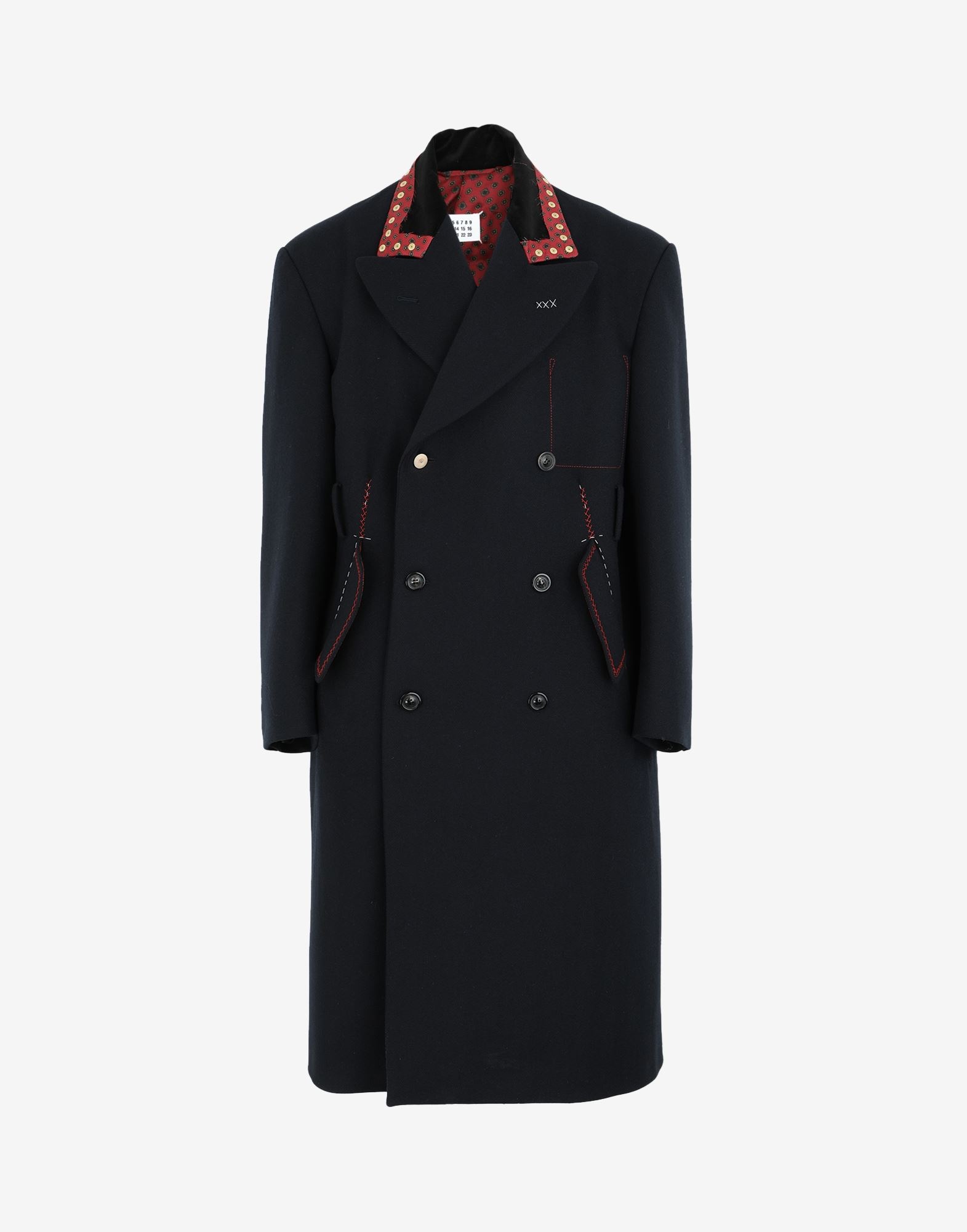 Double-breasted wool coat - 1