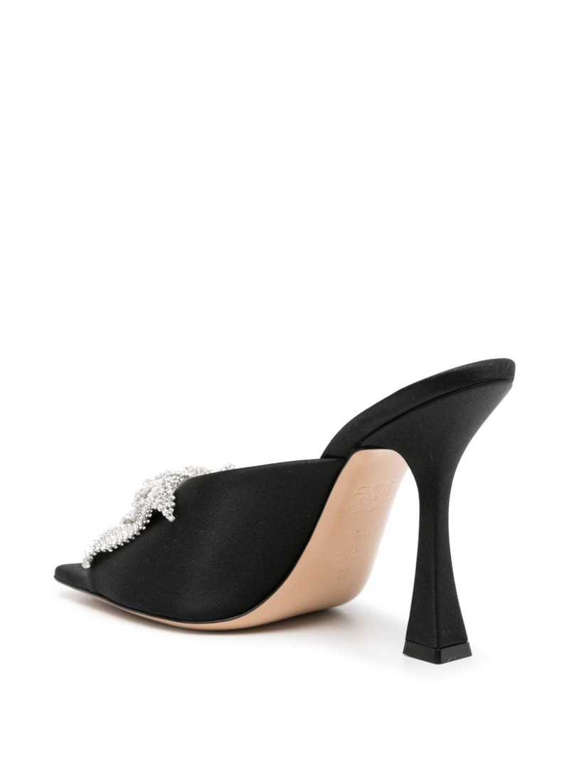 Butterfly Geraldine 100mm satin mules 3