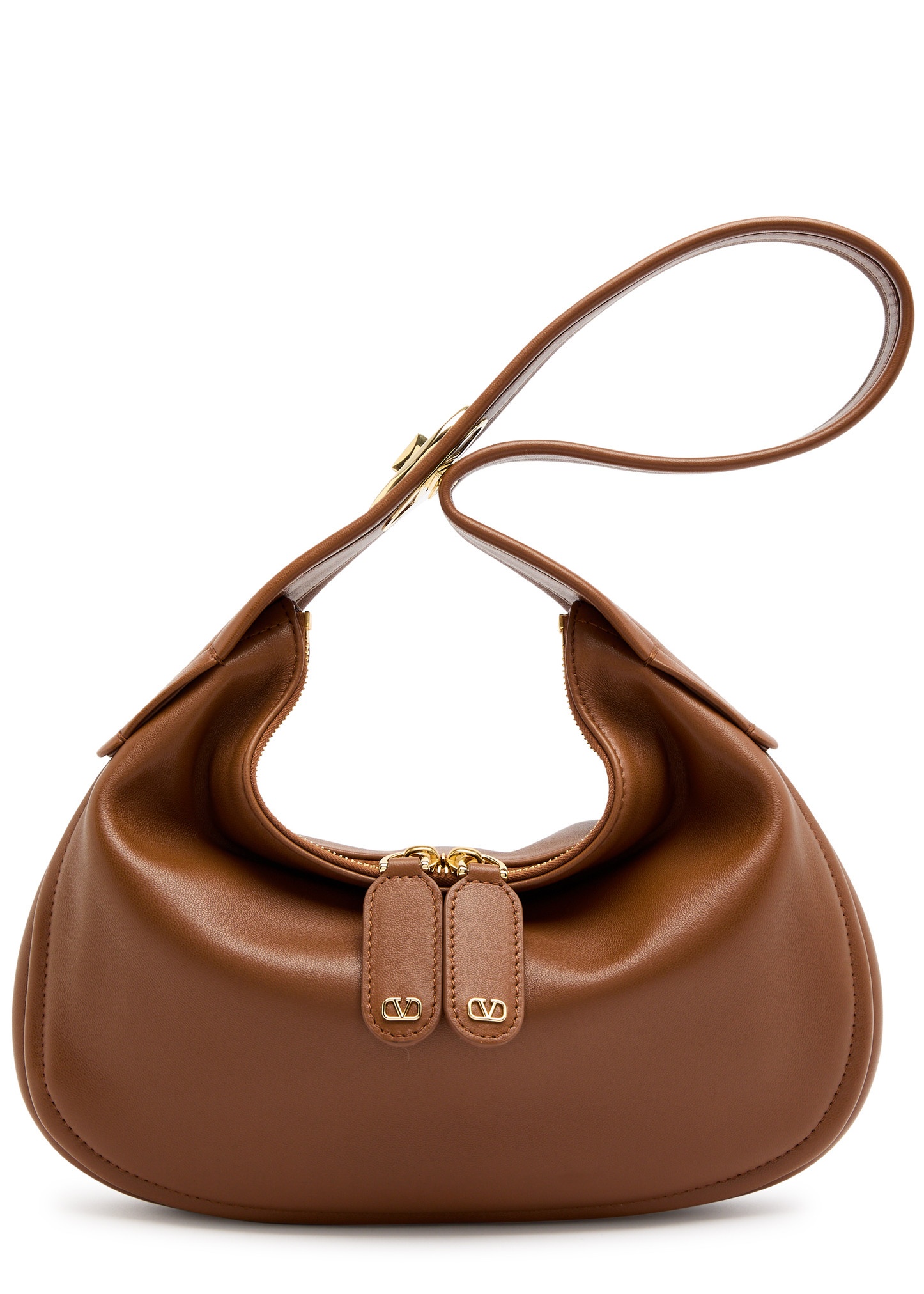 Small leather hobo bag - 1