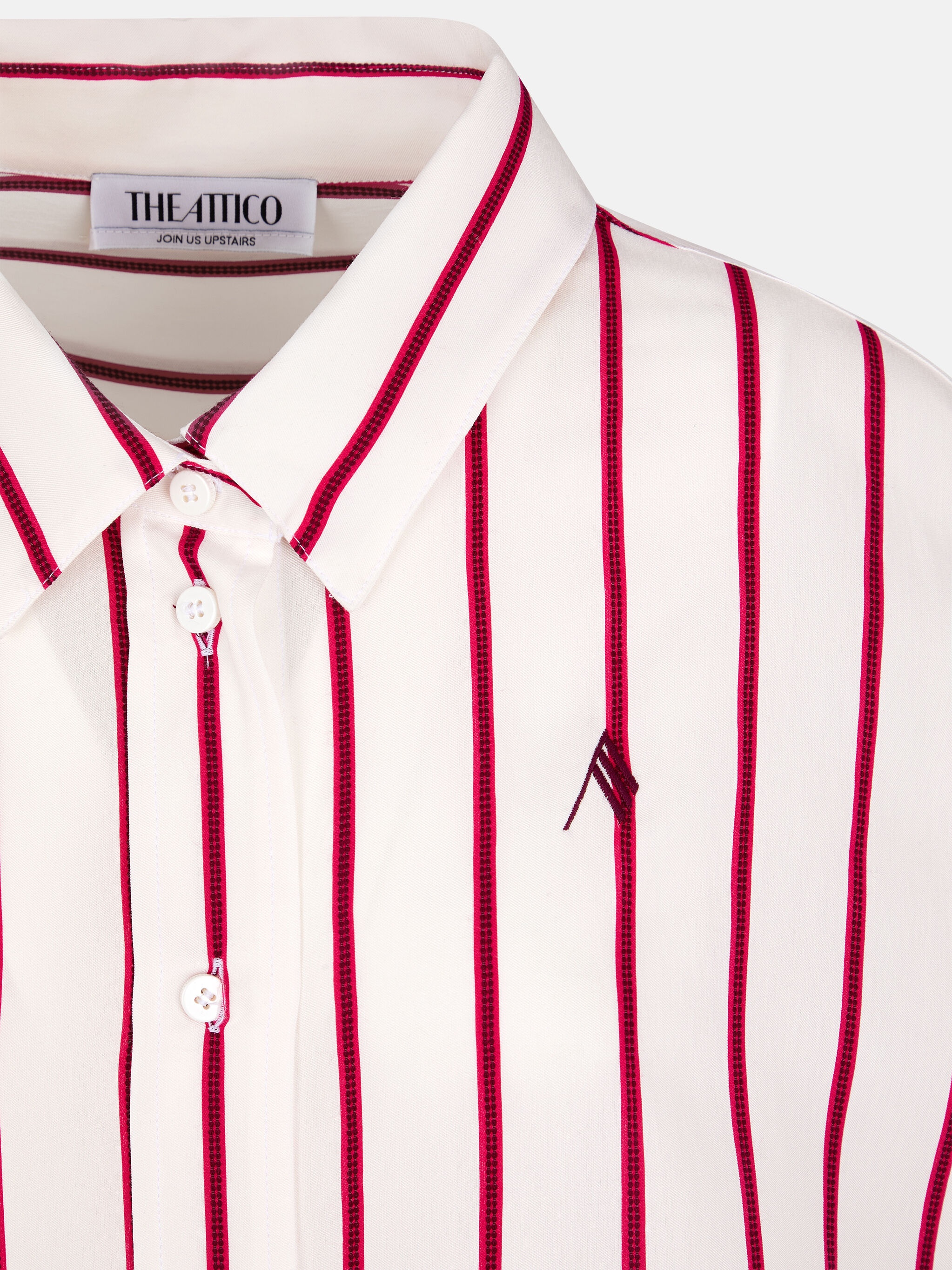 "DIANA" WHITE WITH RED STRIPES SHIRT - 4