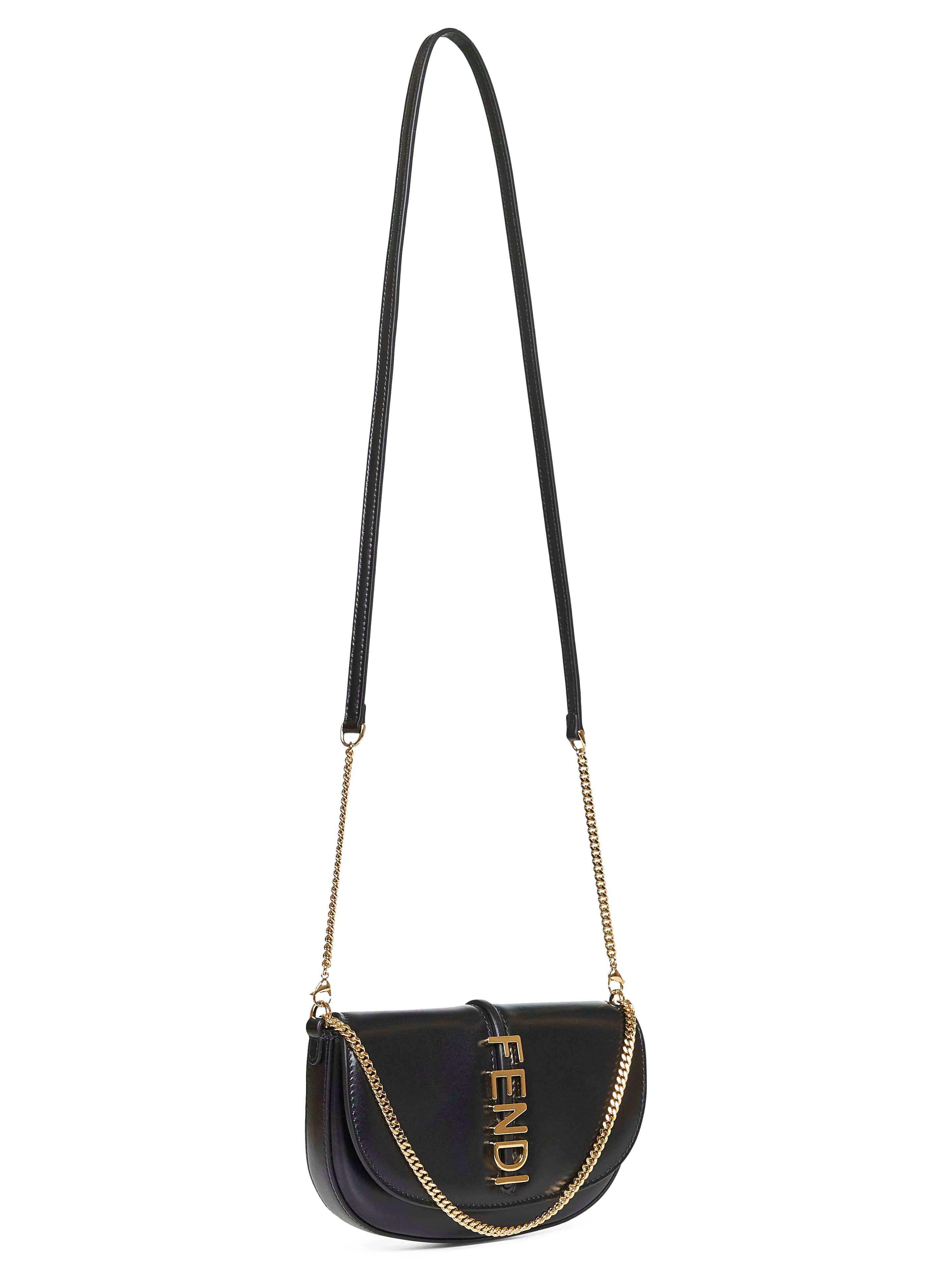 Fendi Women Black Fendigraphy Wallet On Chain Wallet - 2