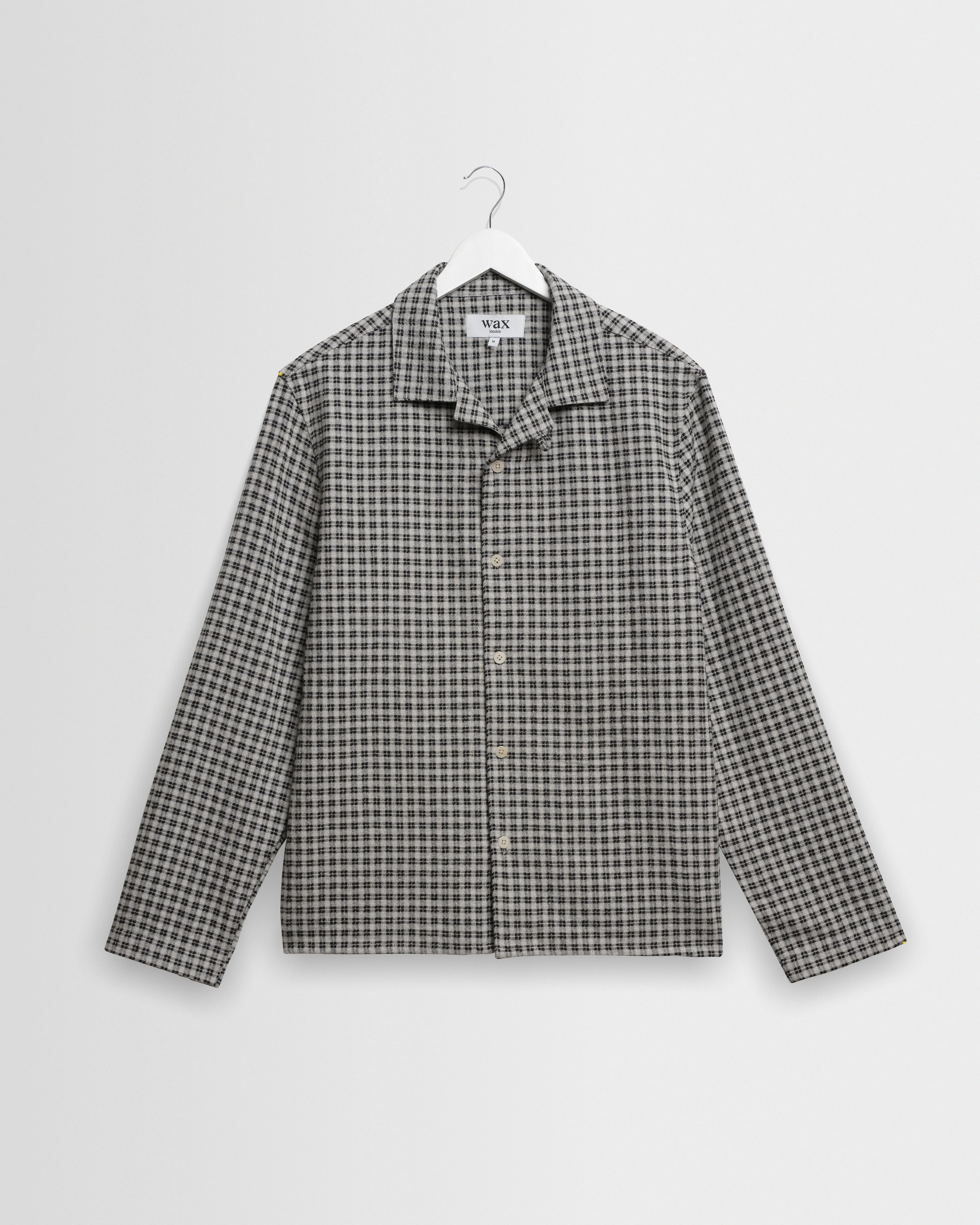 Corey - Black And Ecru Mini Check Shirt - 1