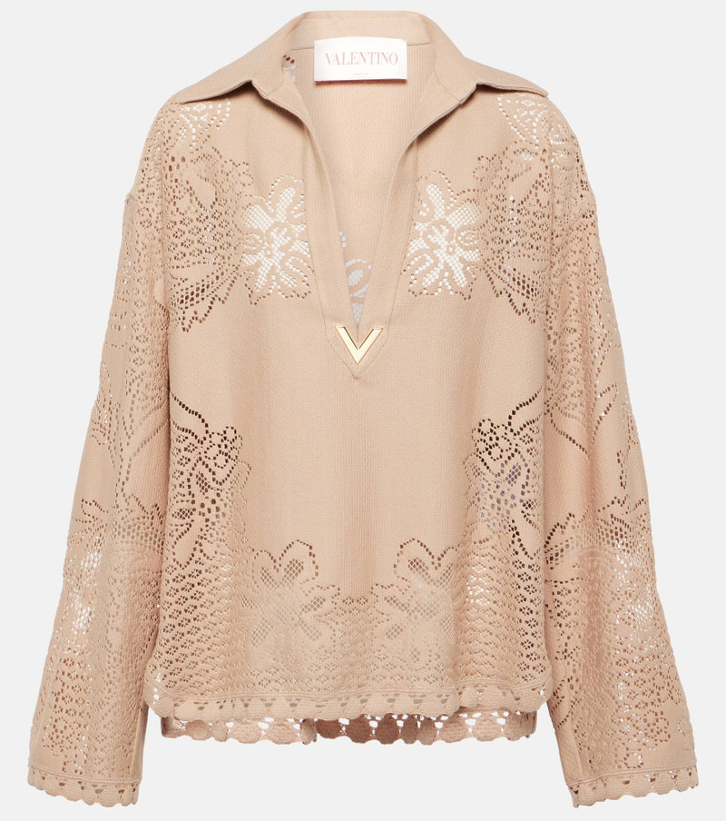 VGold guipure lace blouse 1