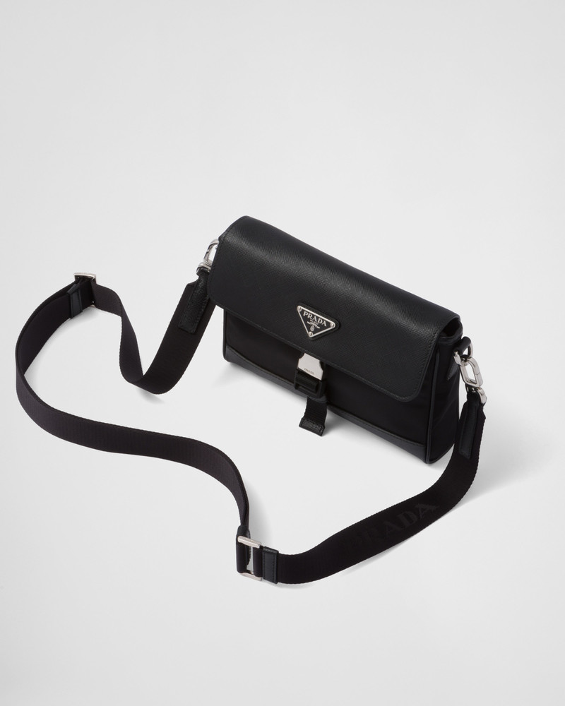 Re-Nylon and Saffiano shoulder bag 3