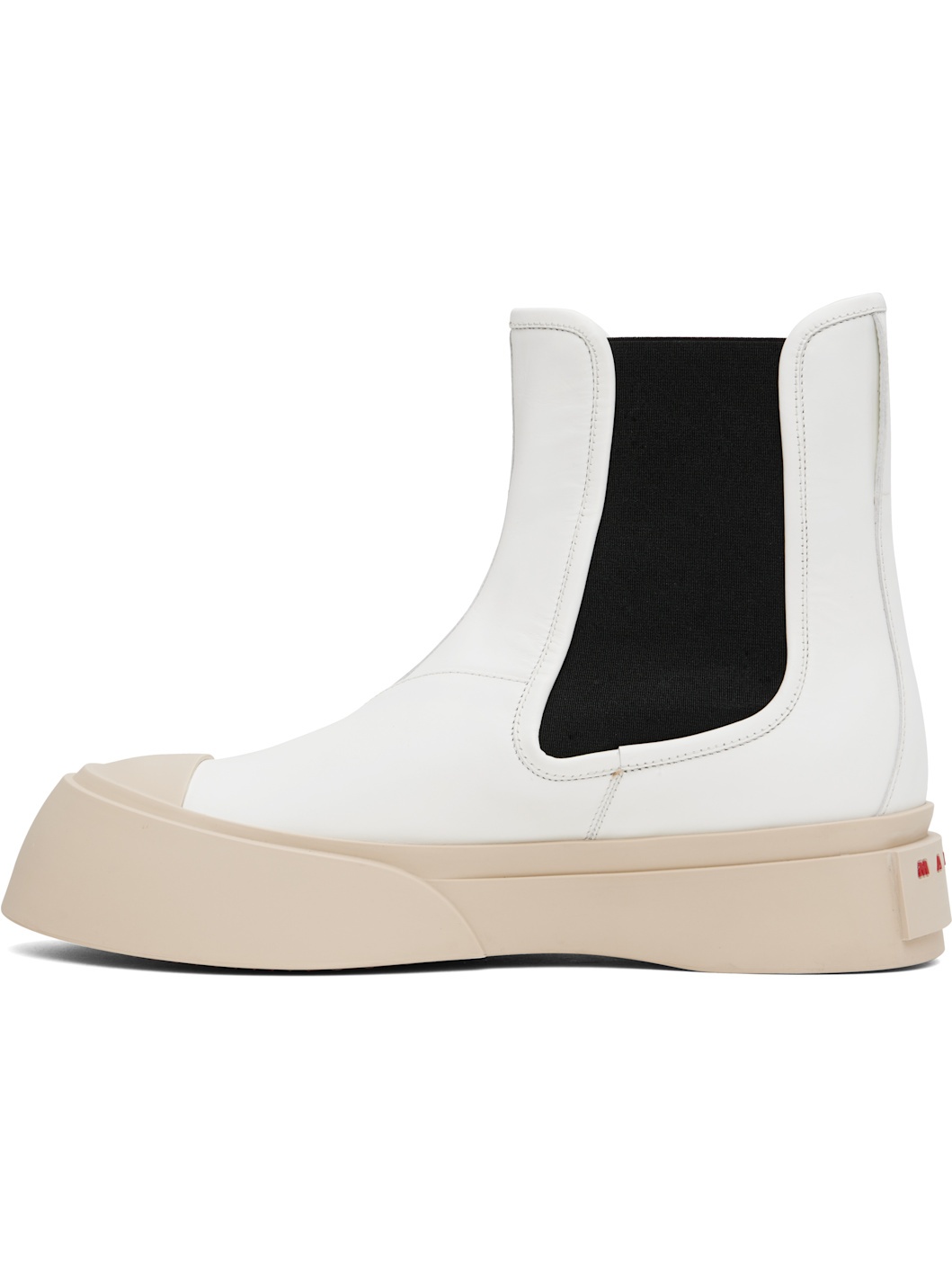 White Leather Pablo Chelsea Boots - 3