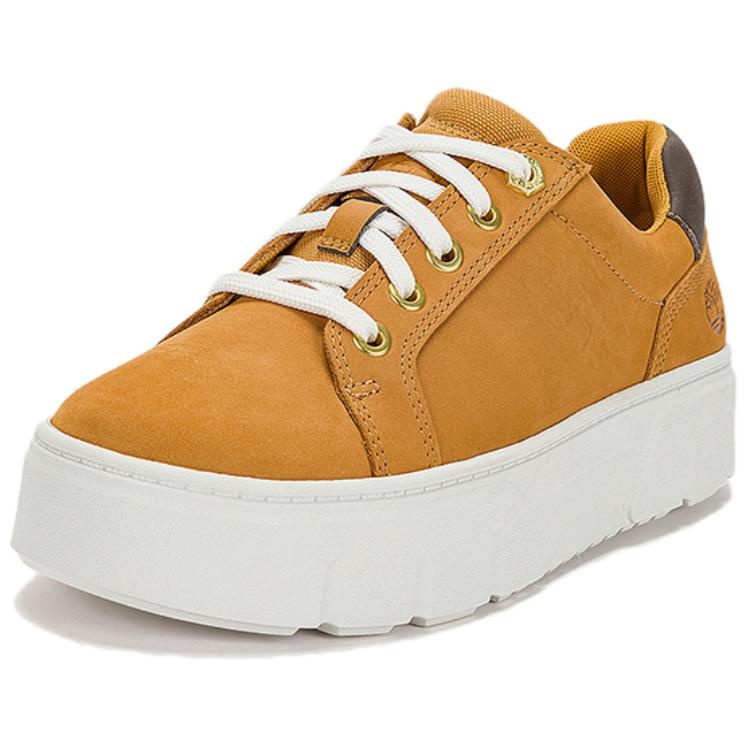 (WMNS) Timberland Laurel Court Low Lace Up Sneaker 'Wheat Canvas' A64GZW - 3