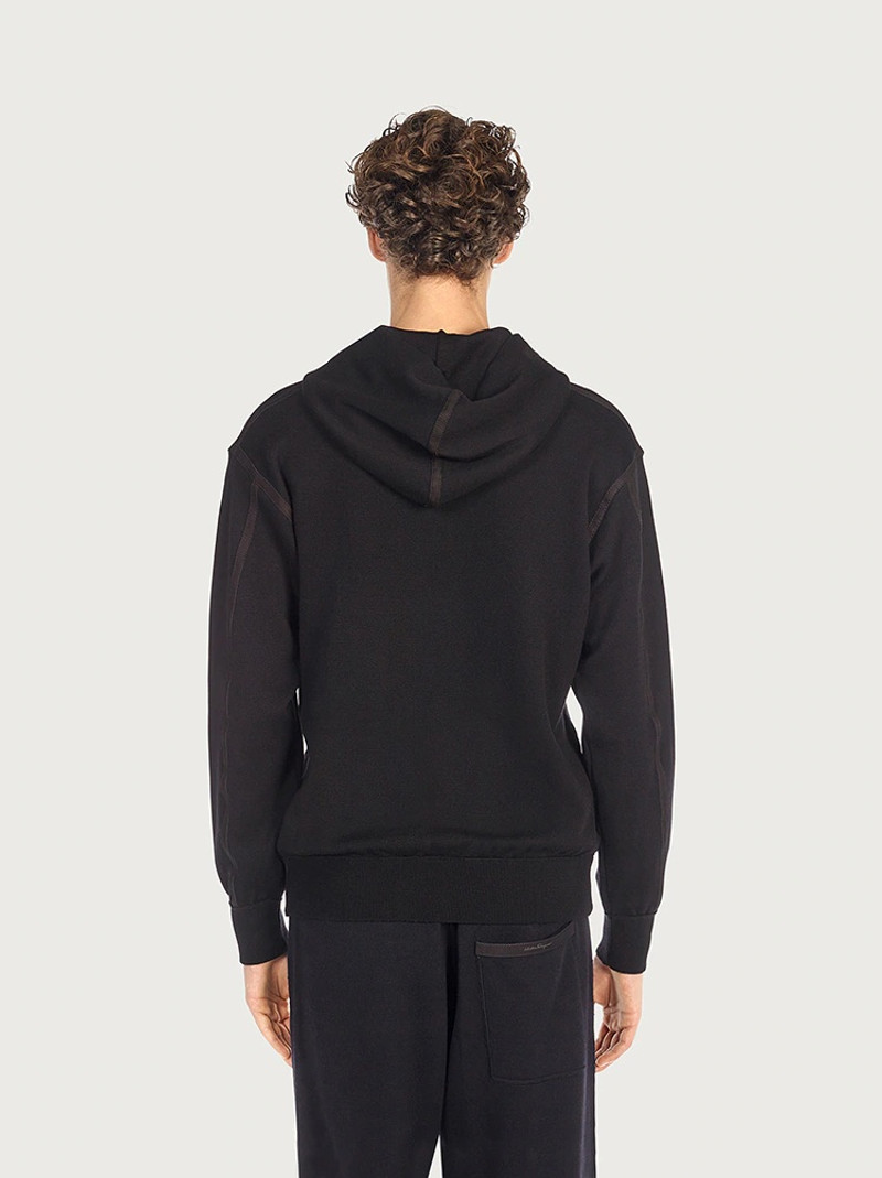 HOODIE WITH NUBUCK DETAILS 4