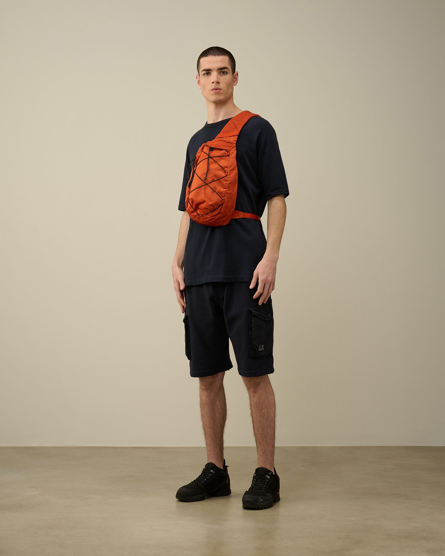 Cotton Fleece Mixed Cargo Shorts - 6