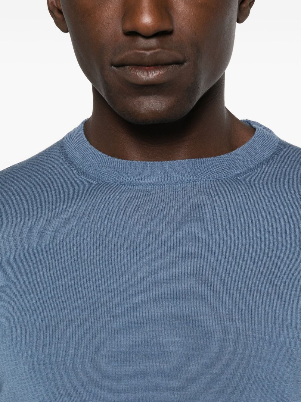 round-neck wool T-shirt - 5