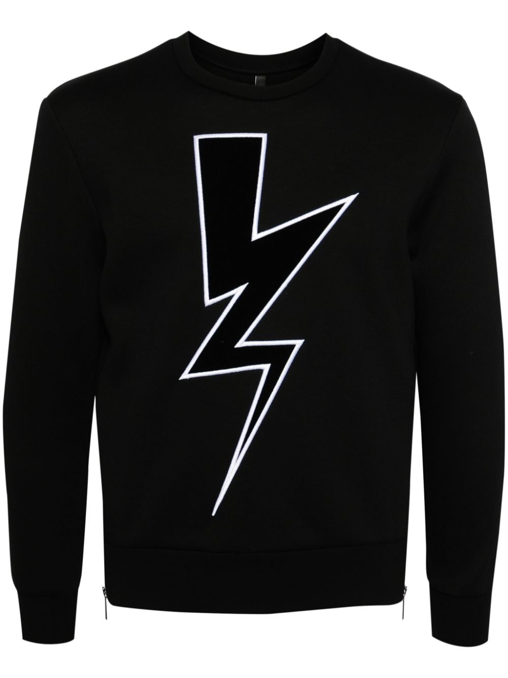 thunderbolt-embroidered sweatshirt - 1