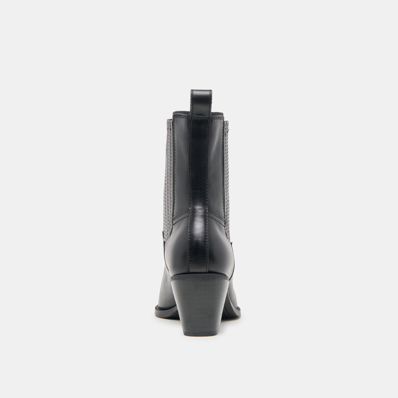 SLIM BOOTIES BLACK LEATHER 12