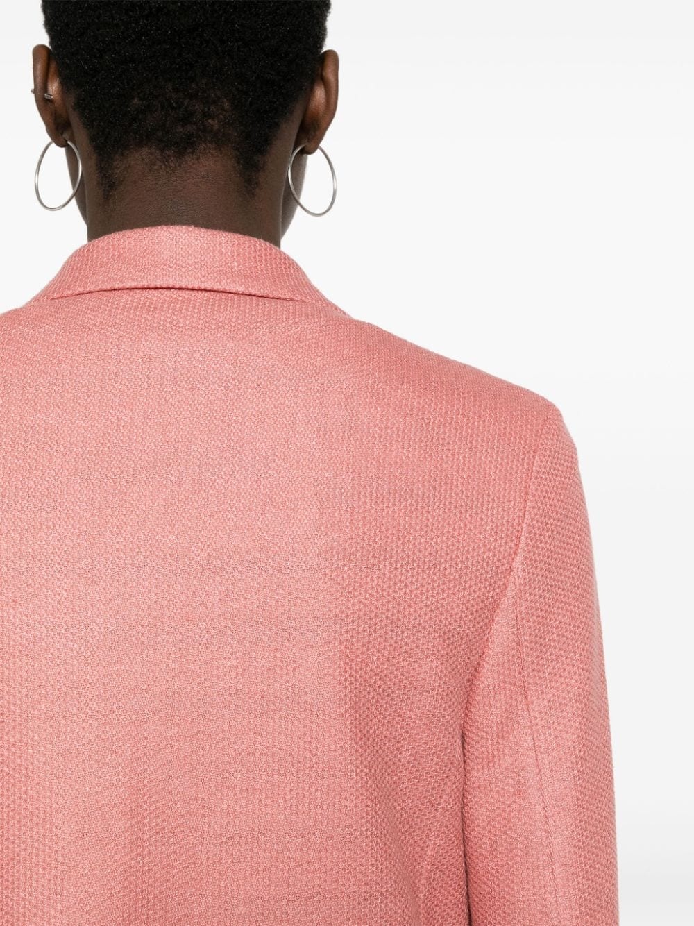 knitted single-breasted blazer - 5